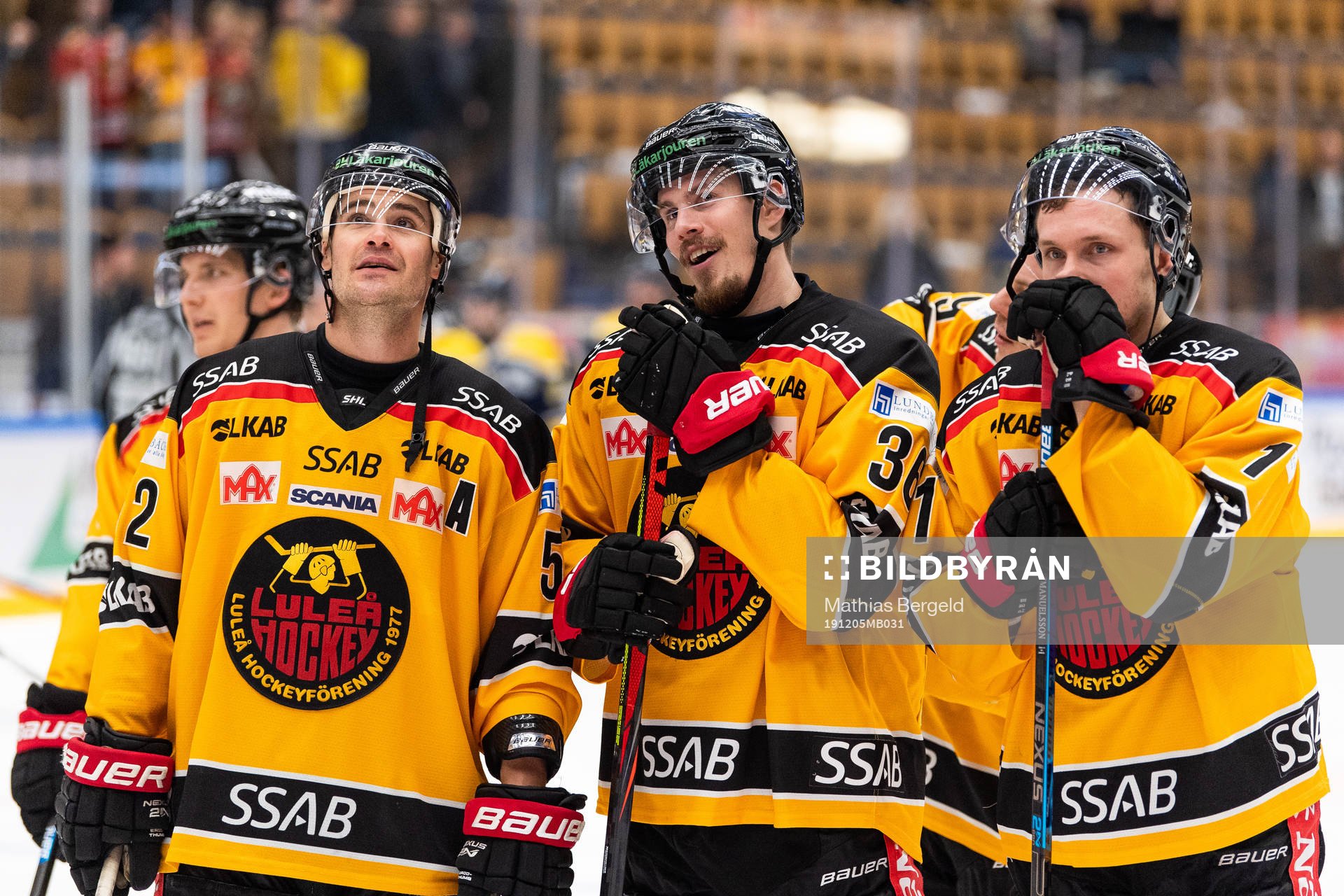 Luleås Karl Fabricius, Emil Larsson och Petter Emanuelsson