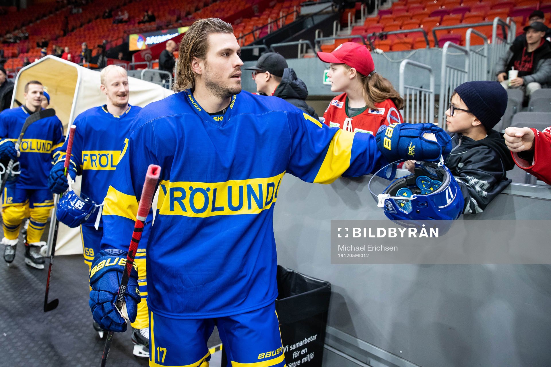 Frölundas Sebastian Stålberg innan ishockeymatchen i SHL
