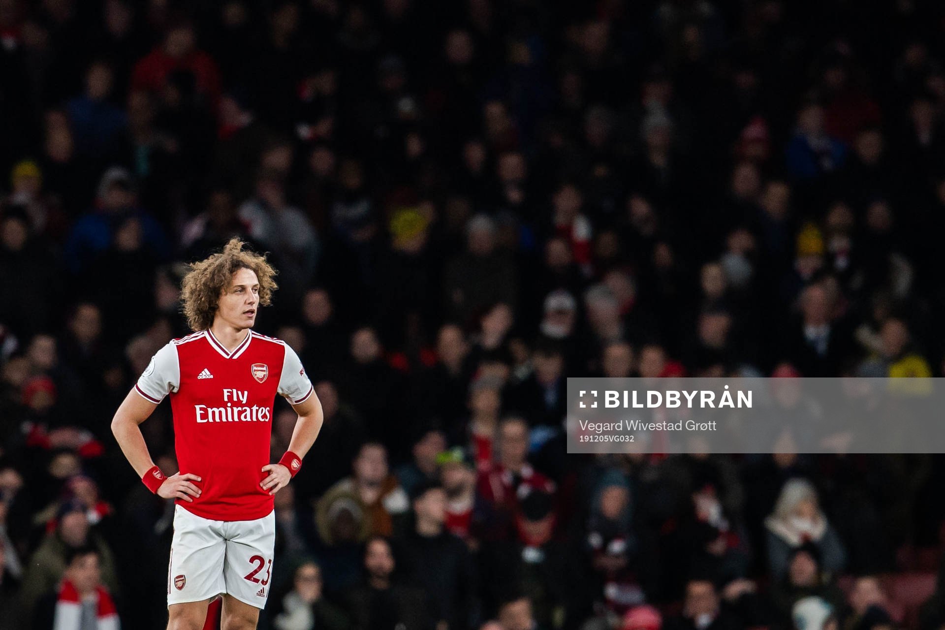 David Luiz of Arsenal looks dejected