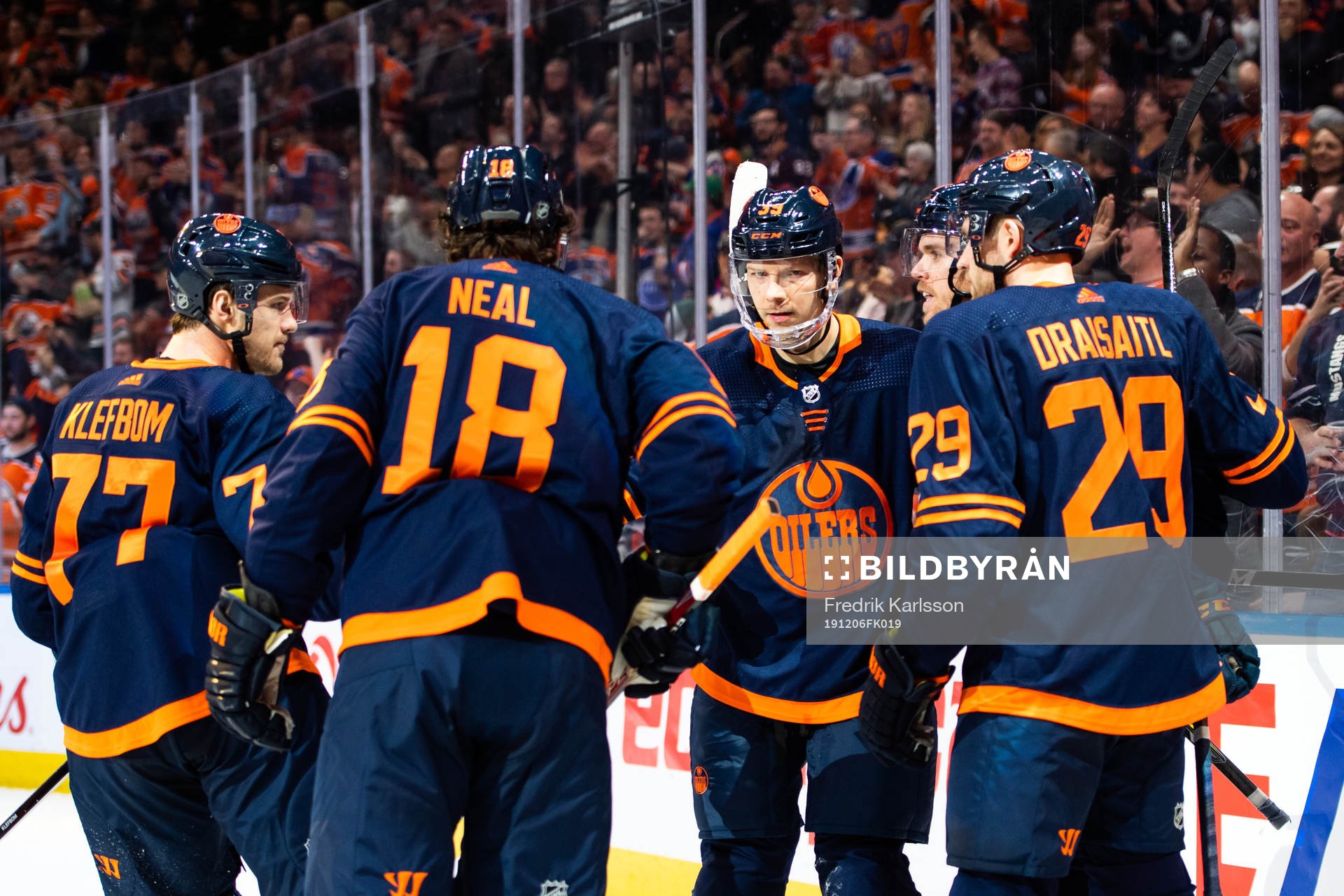 Oscar Klefbom, James Neal, Alex Chiasson, Connor McDavid