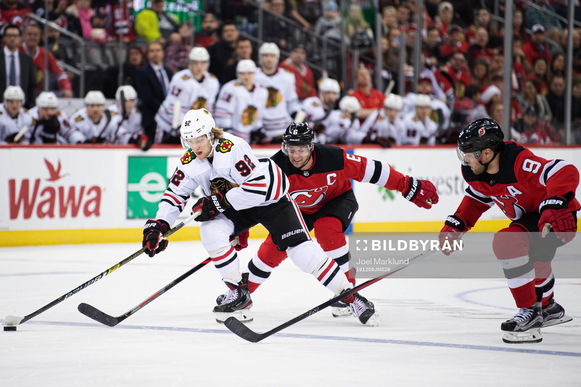 Chicago Blackhawks Alexander Nylander and New Jersey Devils