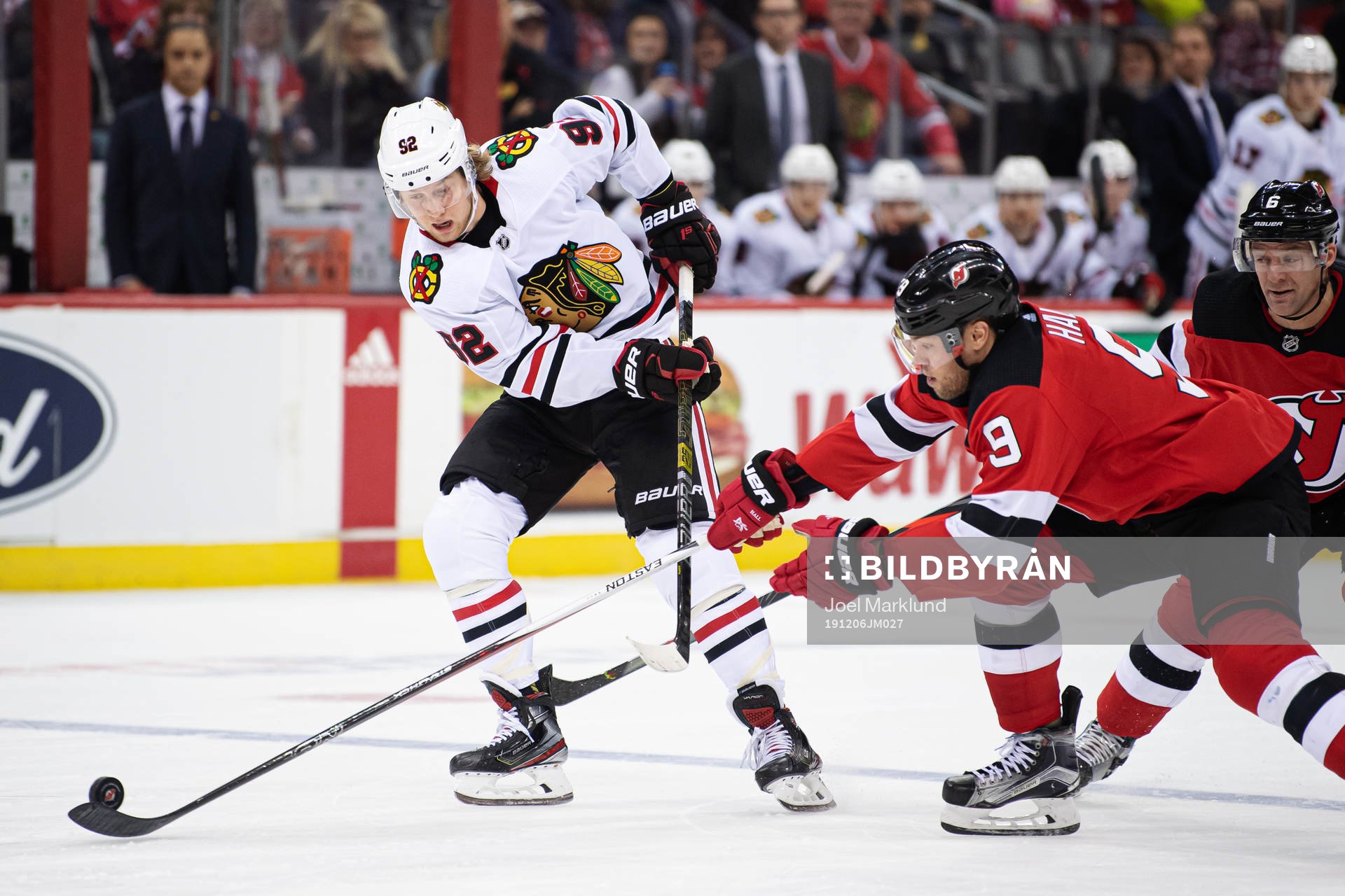 Chicago Blackhawks Alexander Nylander and New Jersey Devils
