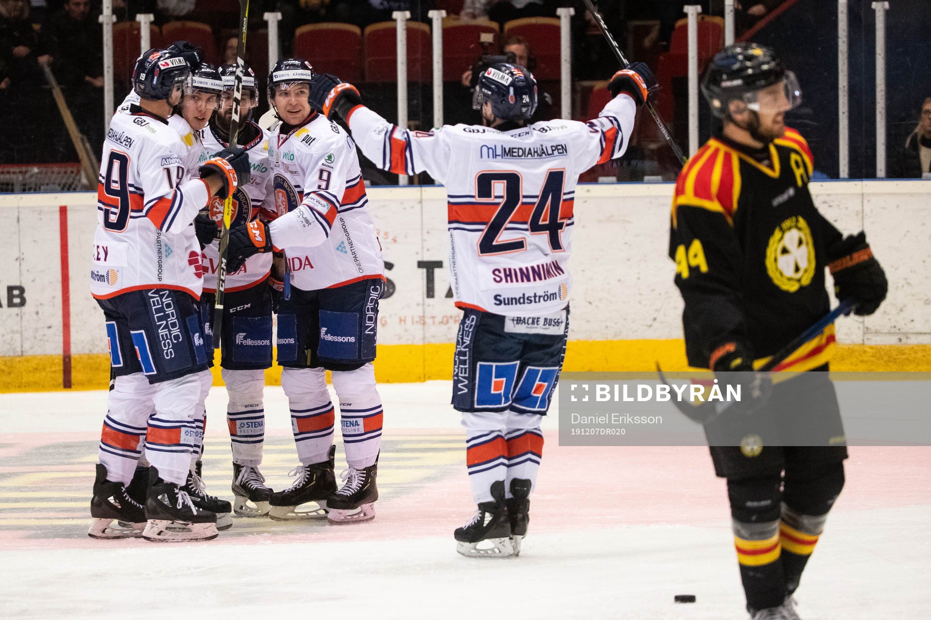 Växjös spelarna jublar