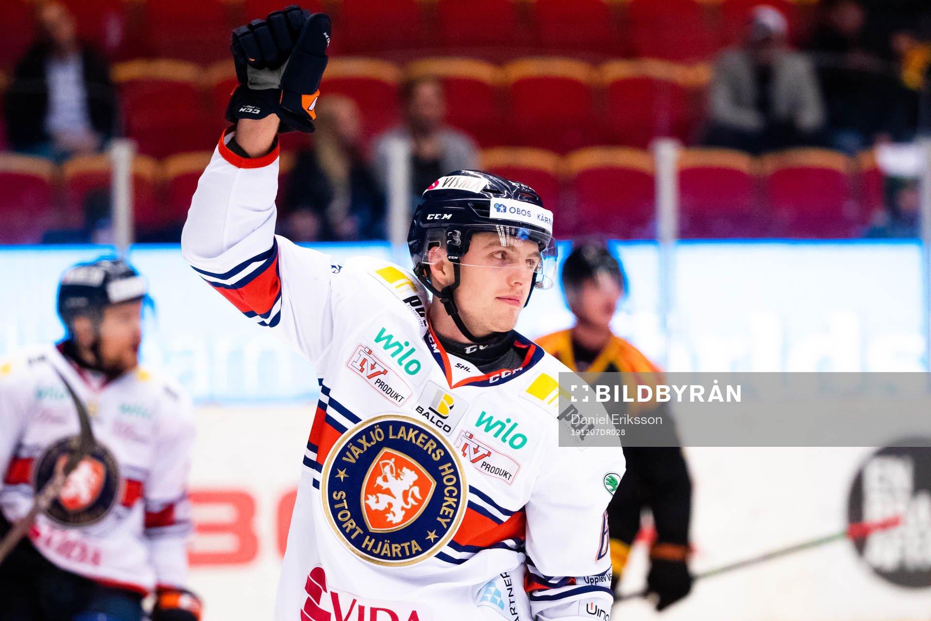 Växjös Linus Högberg jublar