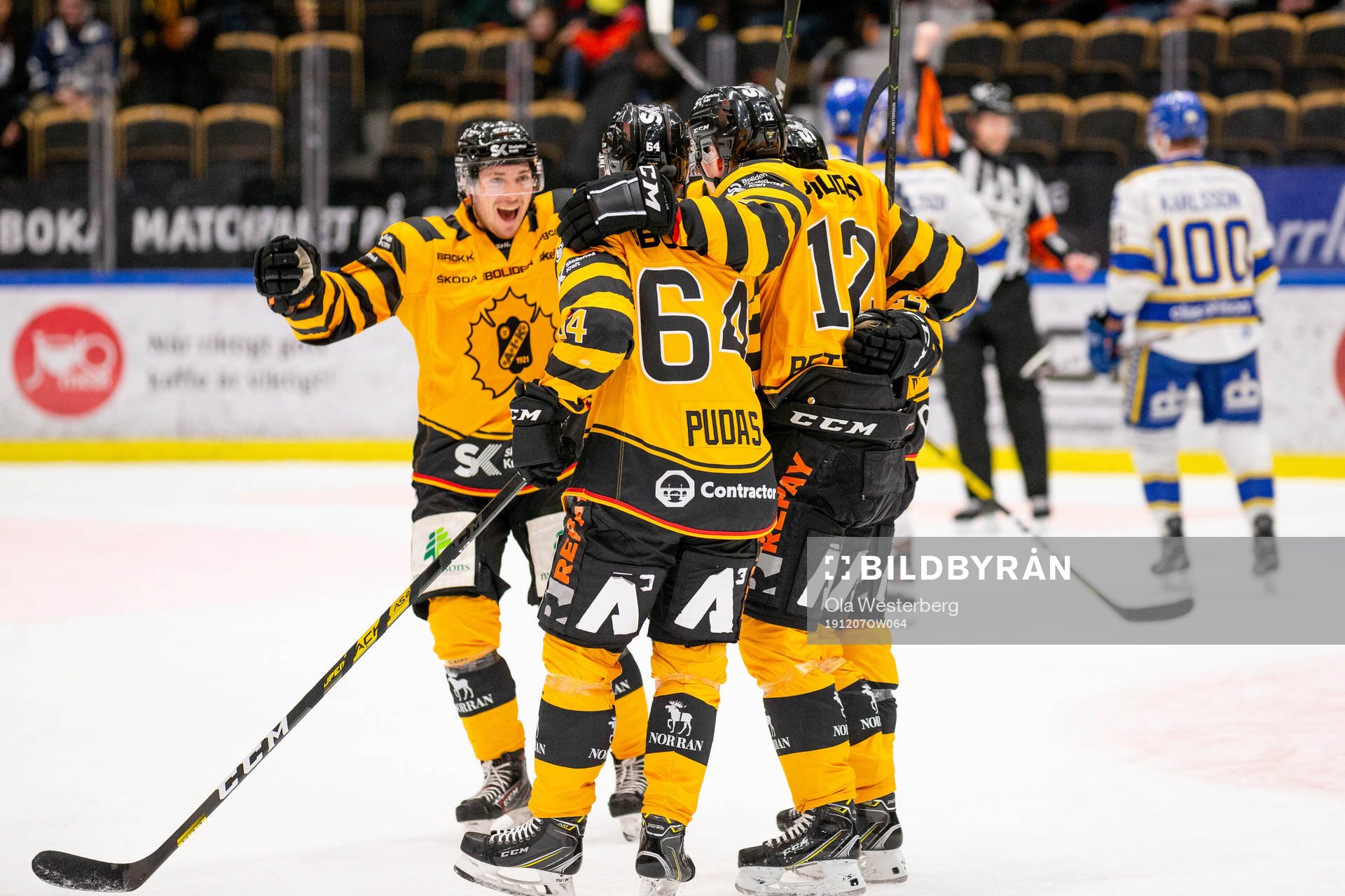 Skellefteås Jonathan Pudas, Jesper Frödén och Adam