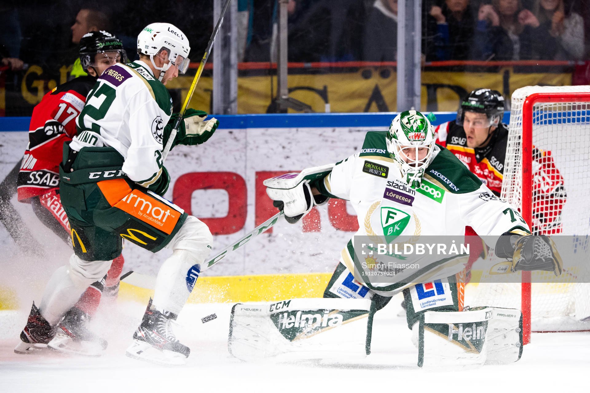Färjestads målvakt Arvid Holm
