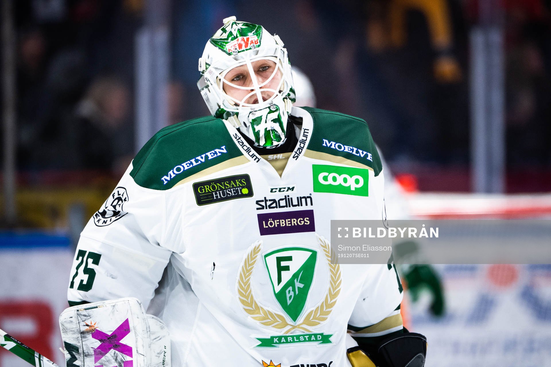 Färjestads målvakt Arvid Holm