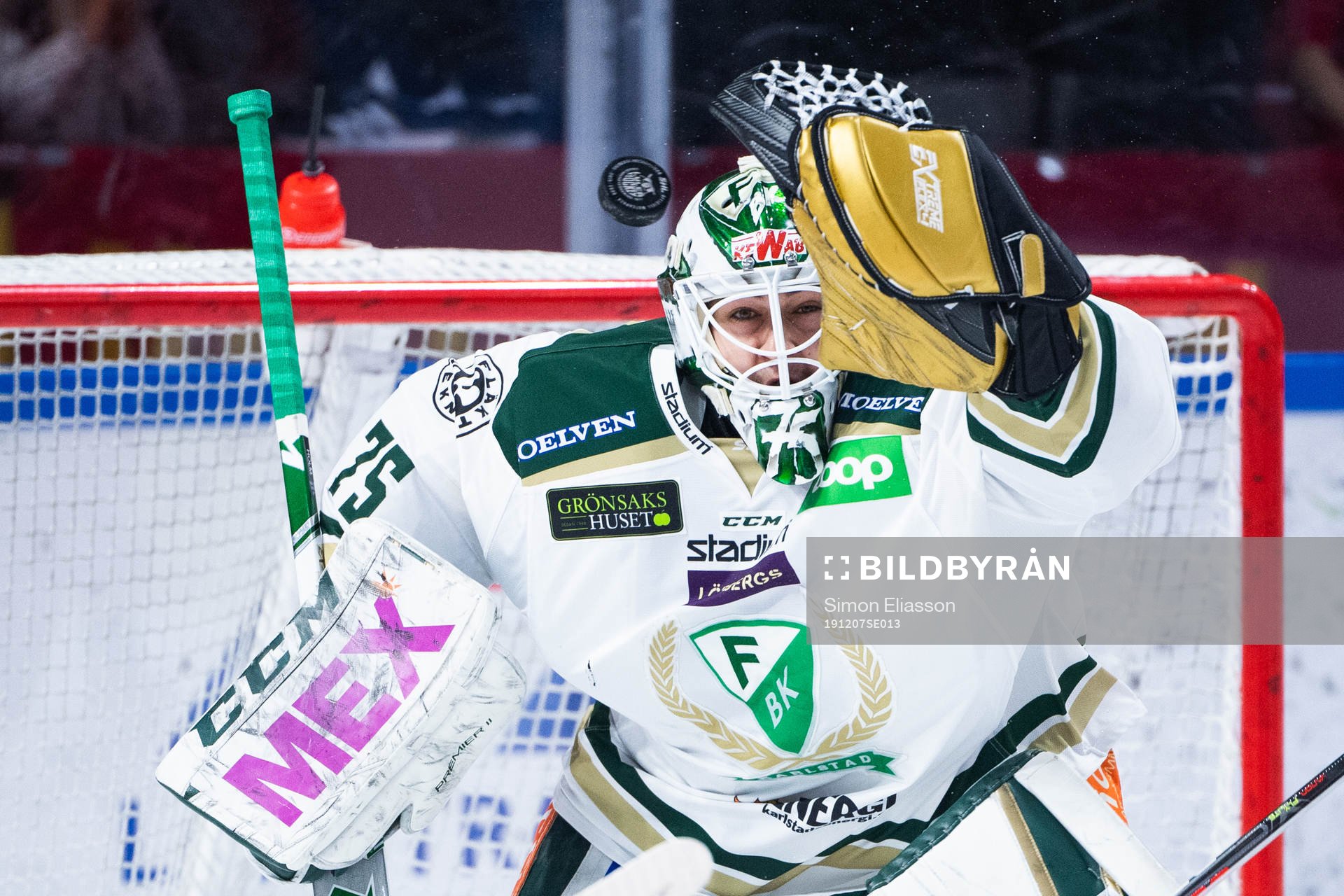 Färjestads målvakt Arvid Holm