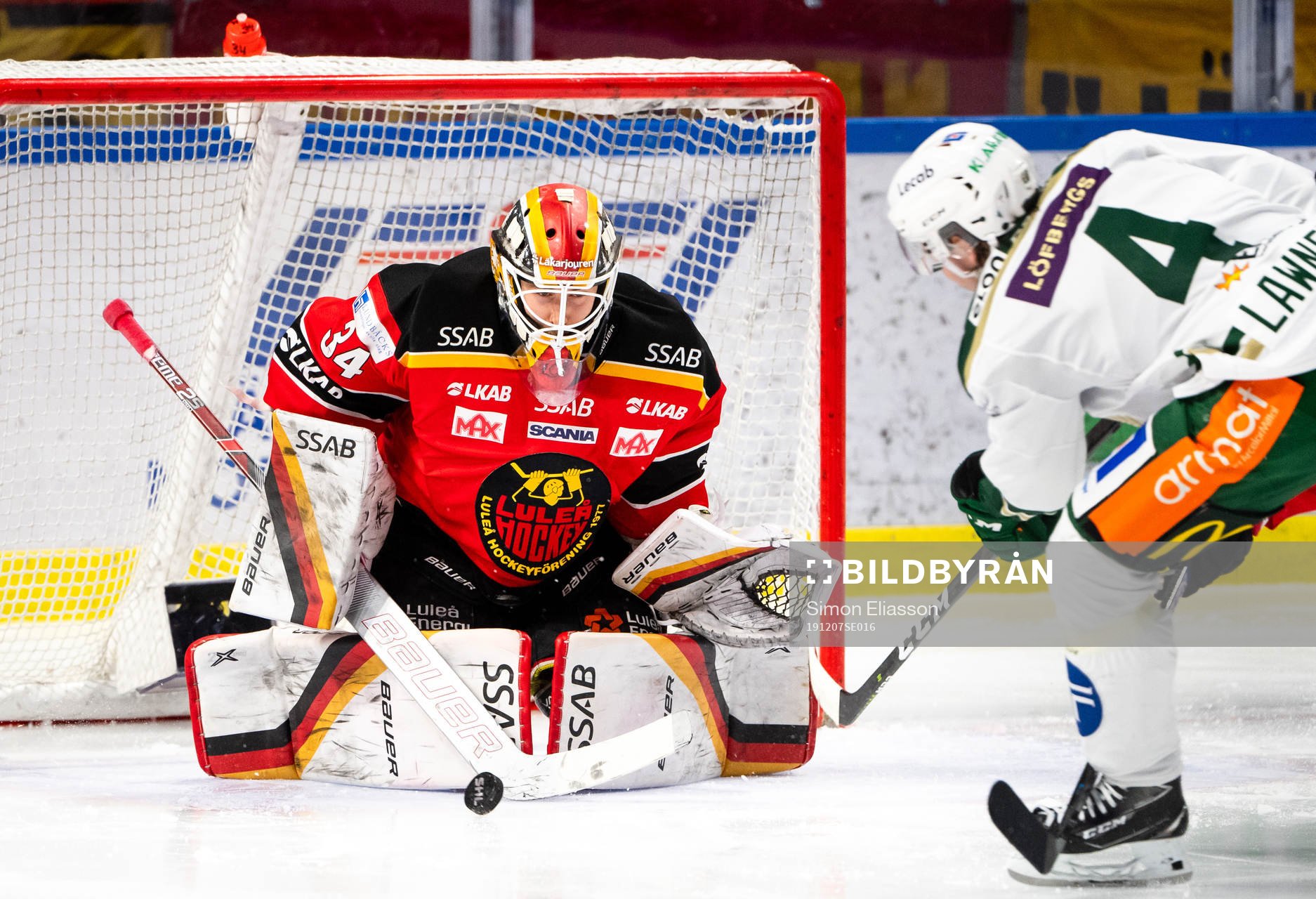 Luleås målvakt Joel Lassinantti