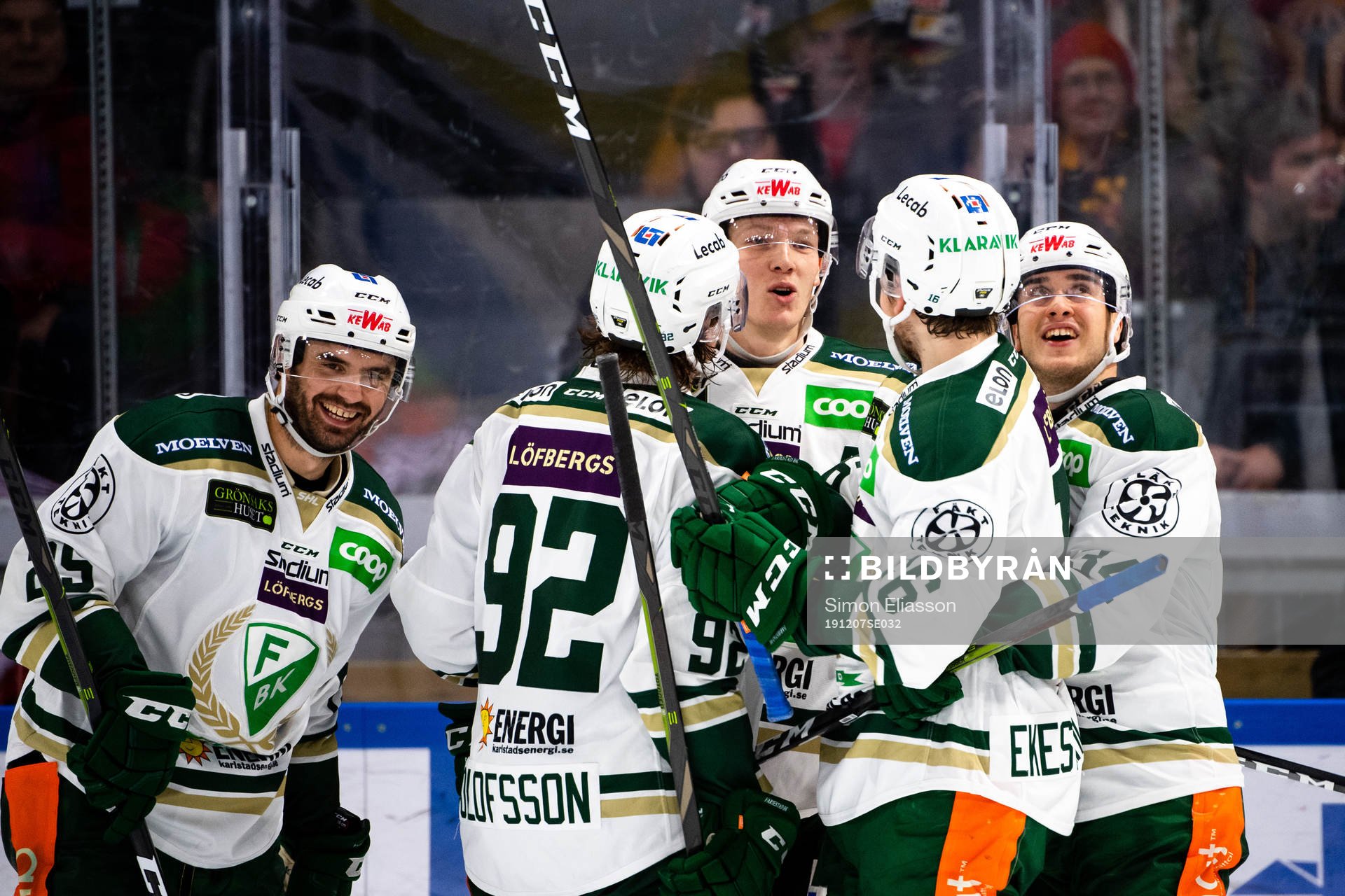 Färjestads Martin Johansson och Michael Lindqvist jublar