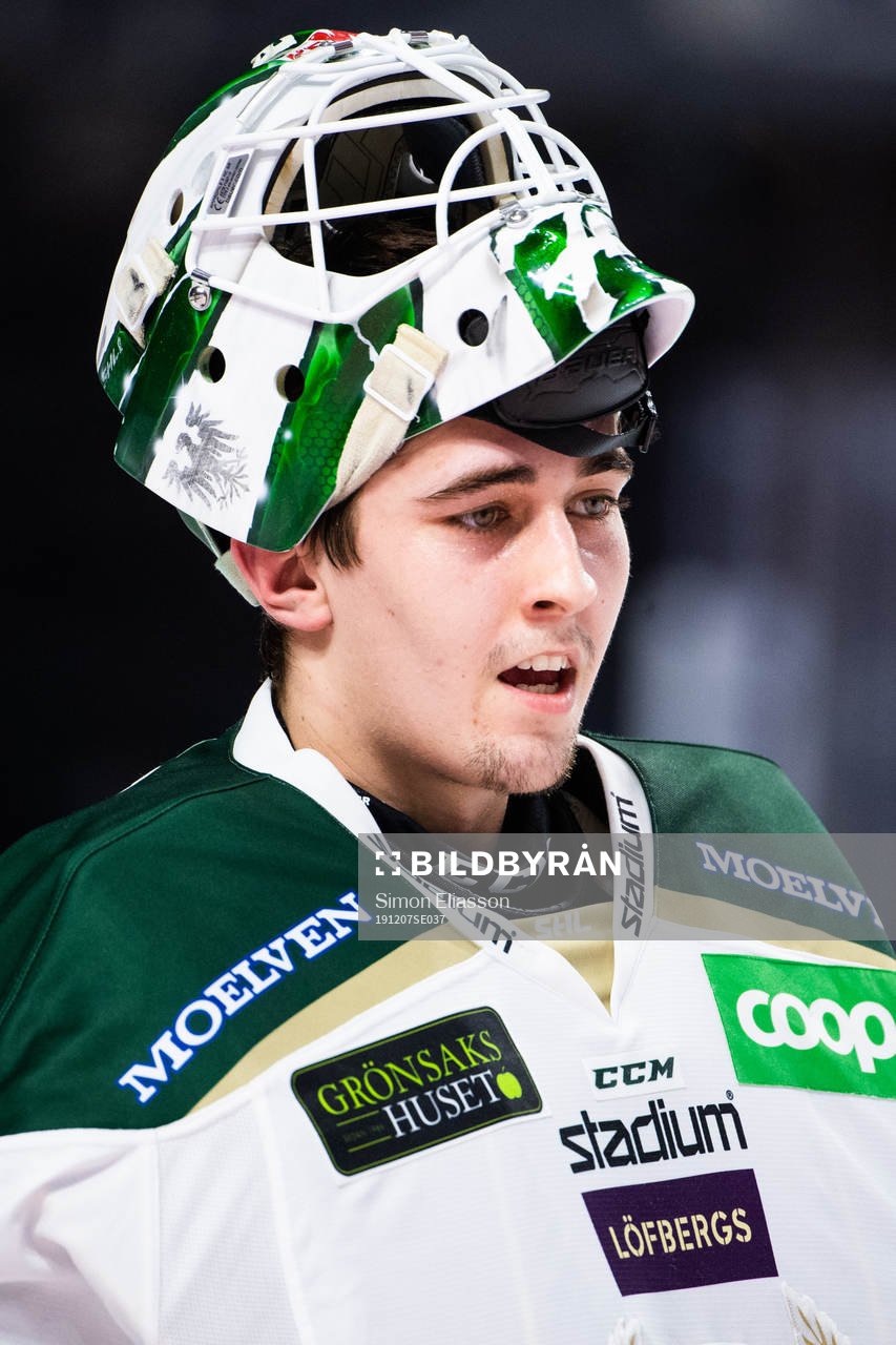 Färjestads målvakt Arvid Holm