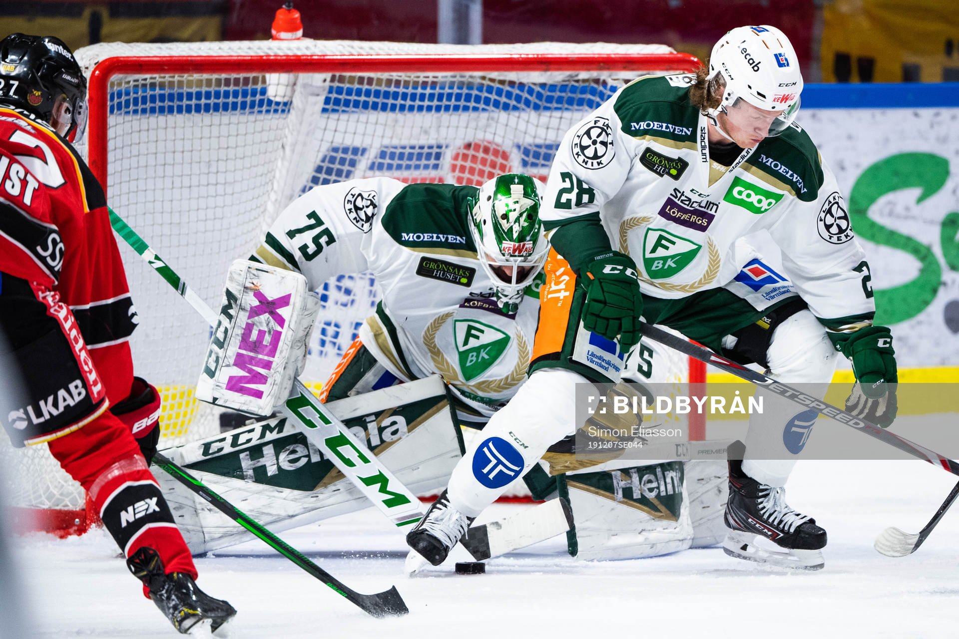 Färjestads målvakt Arvid Holm