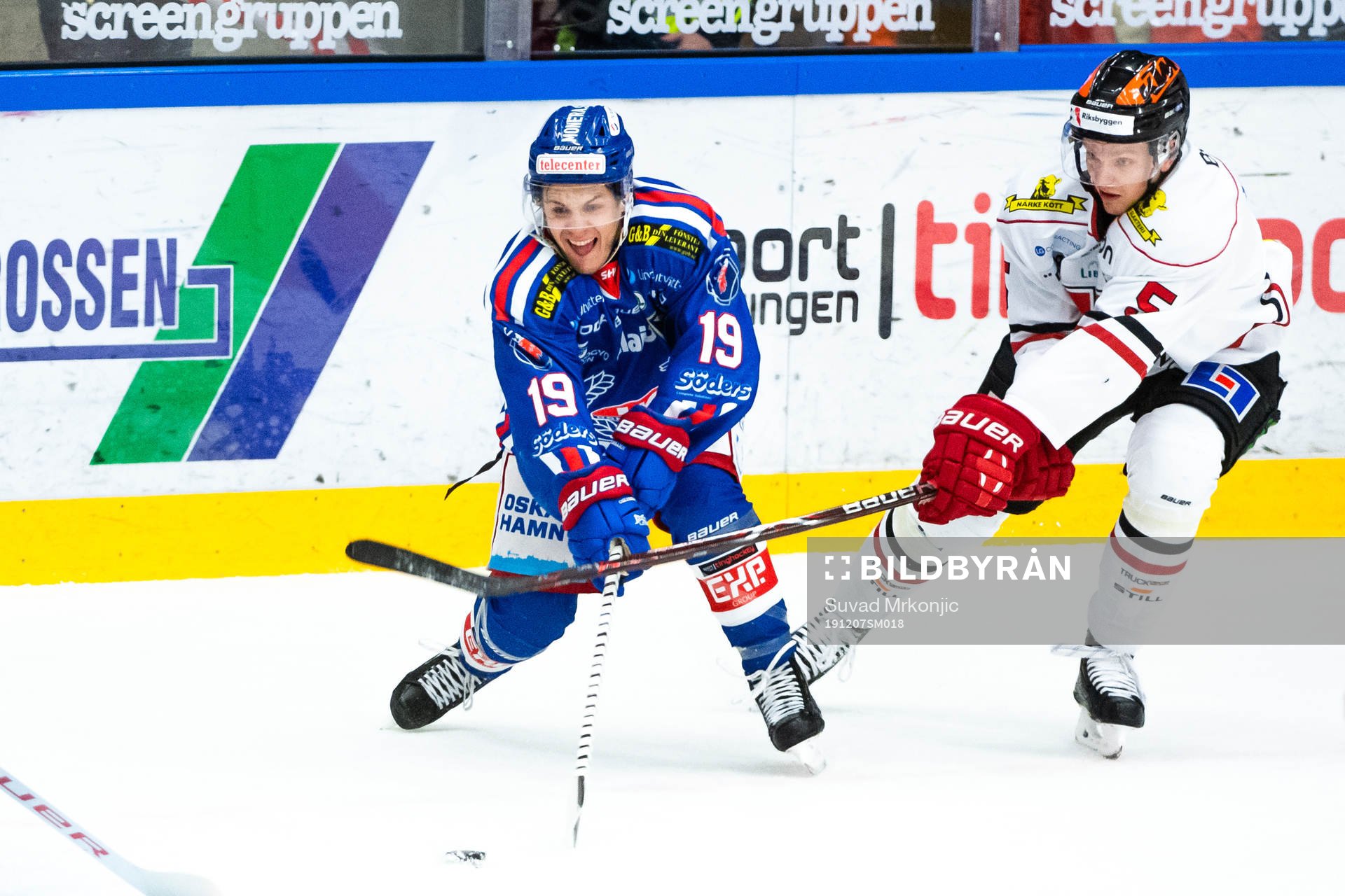 Oskarshamns Tyler Kelleher och Örebros Gustav Backström