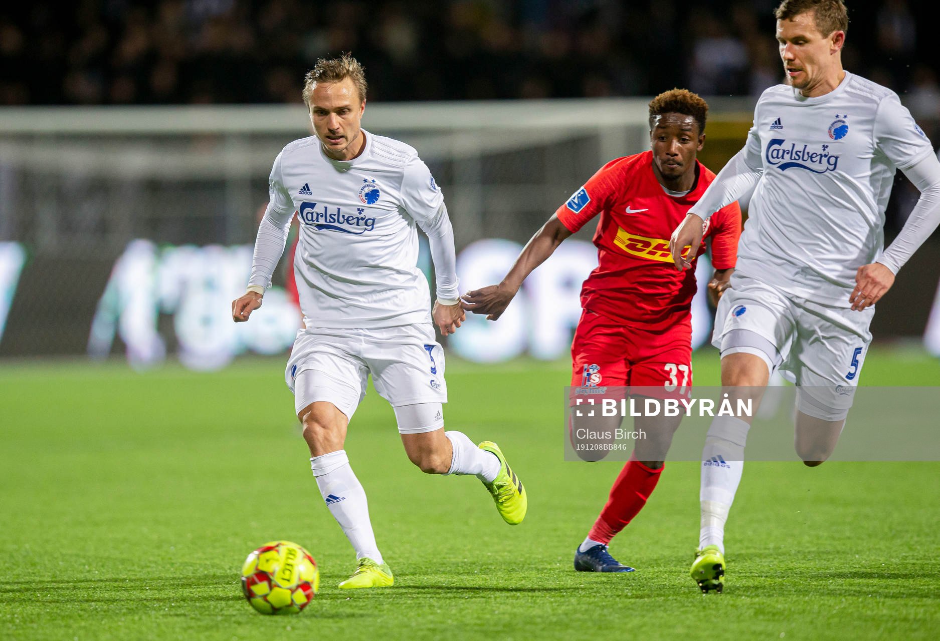  Pierre Bengtsson (3), FC København, Ibrahim Sadiq (37), FC Nordsjælland and Andreas Bjelland (5), FC København]