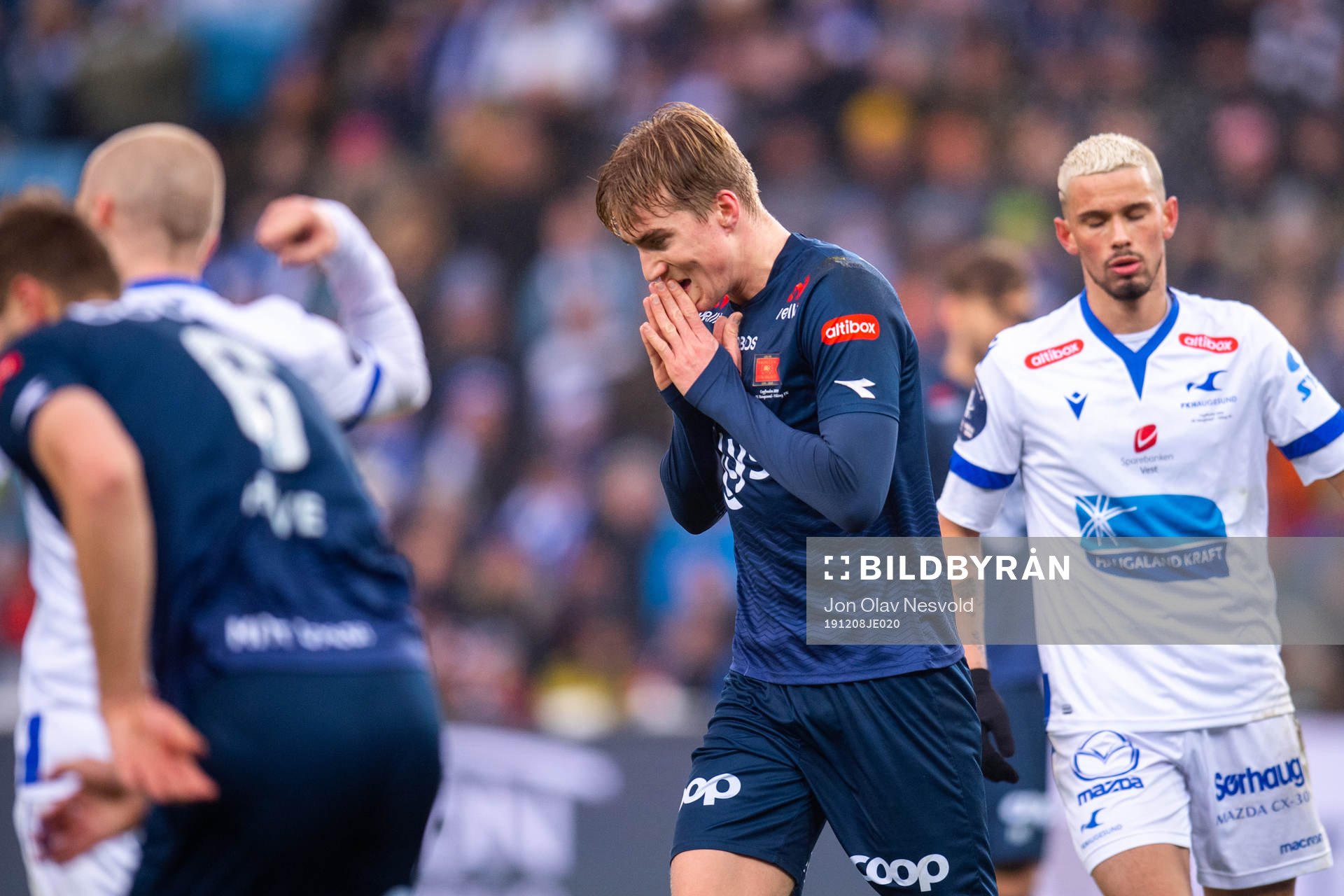 Kristian Thorstvedt of Viking reacts