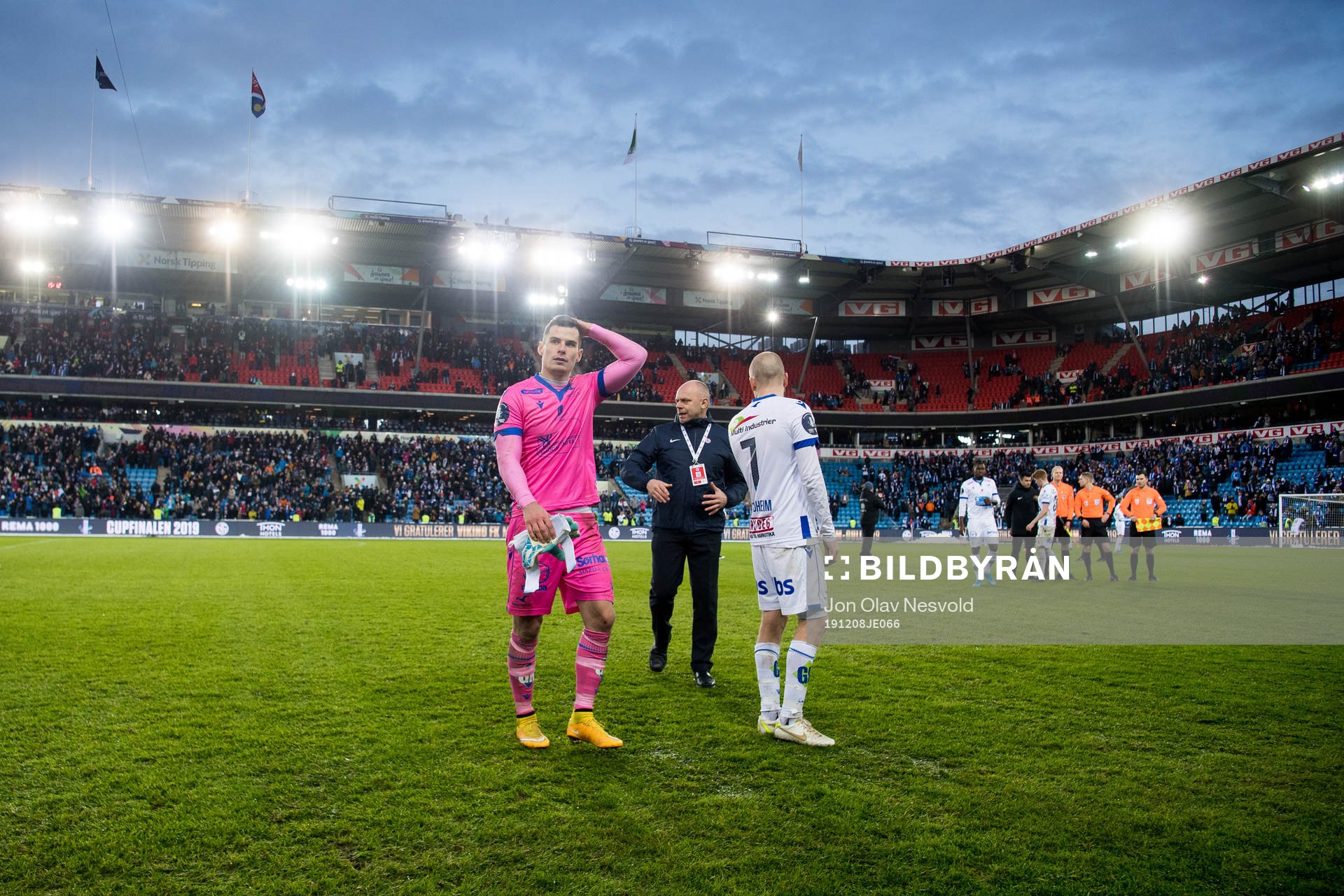 Goalkeeper Helge Sandvik of Haugesund looks dejected