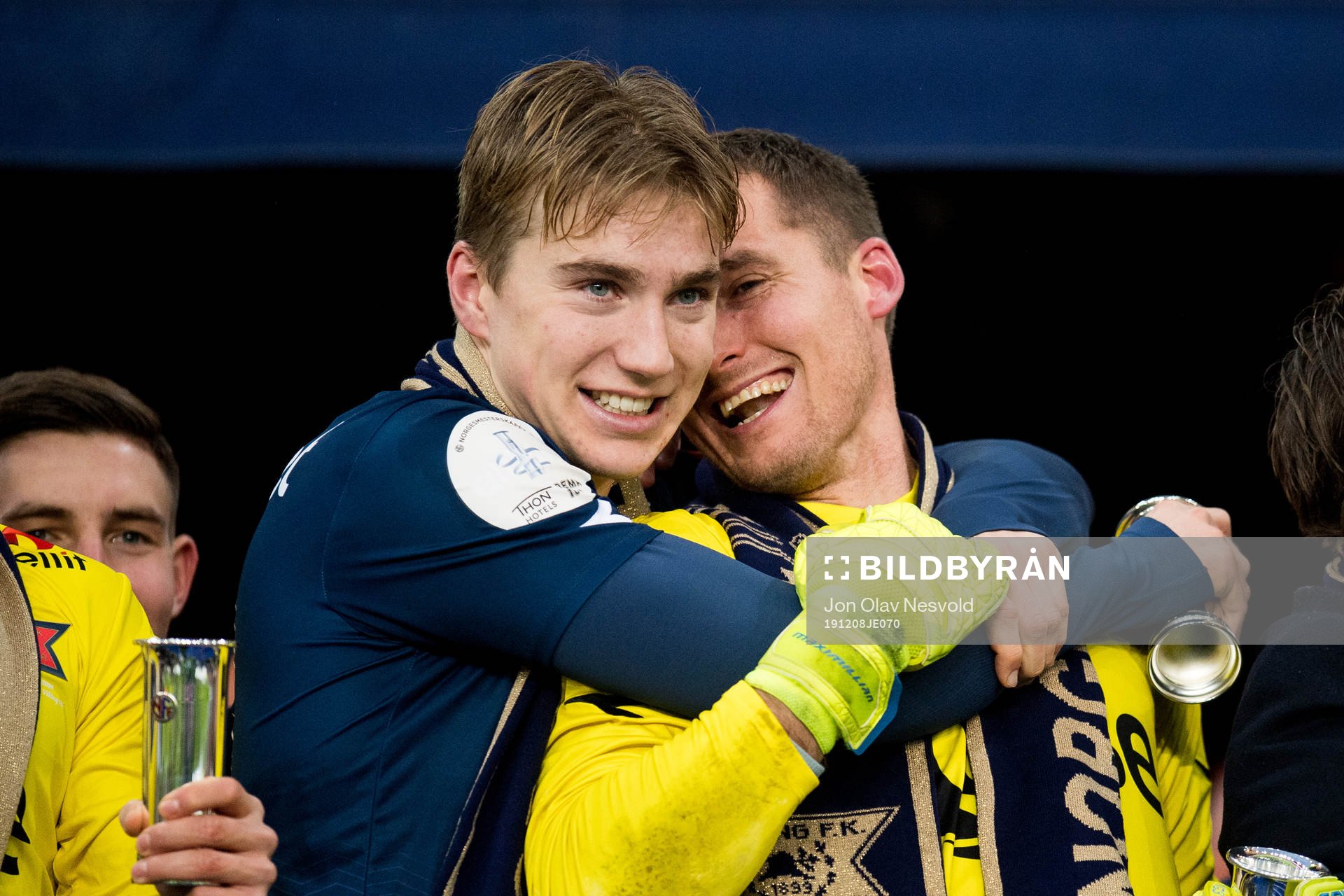 Kristian Thorstvedt and goalkeeper Iven Austbø of Viking
