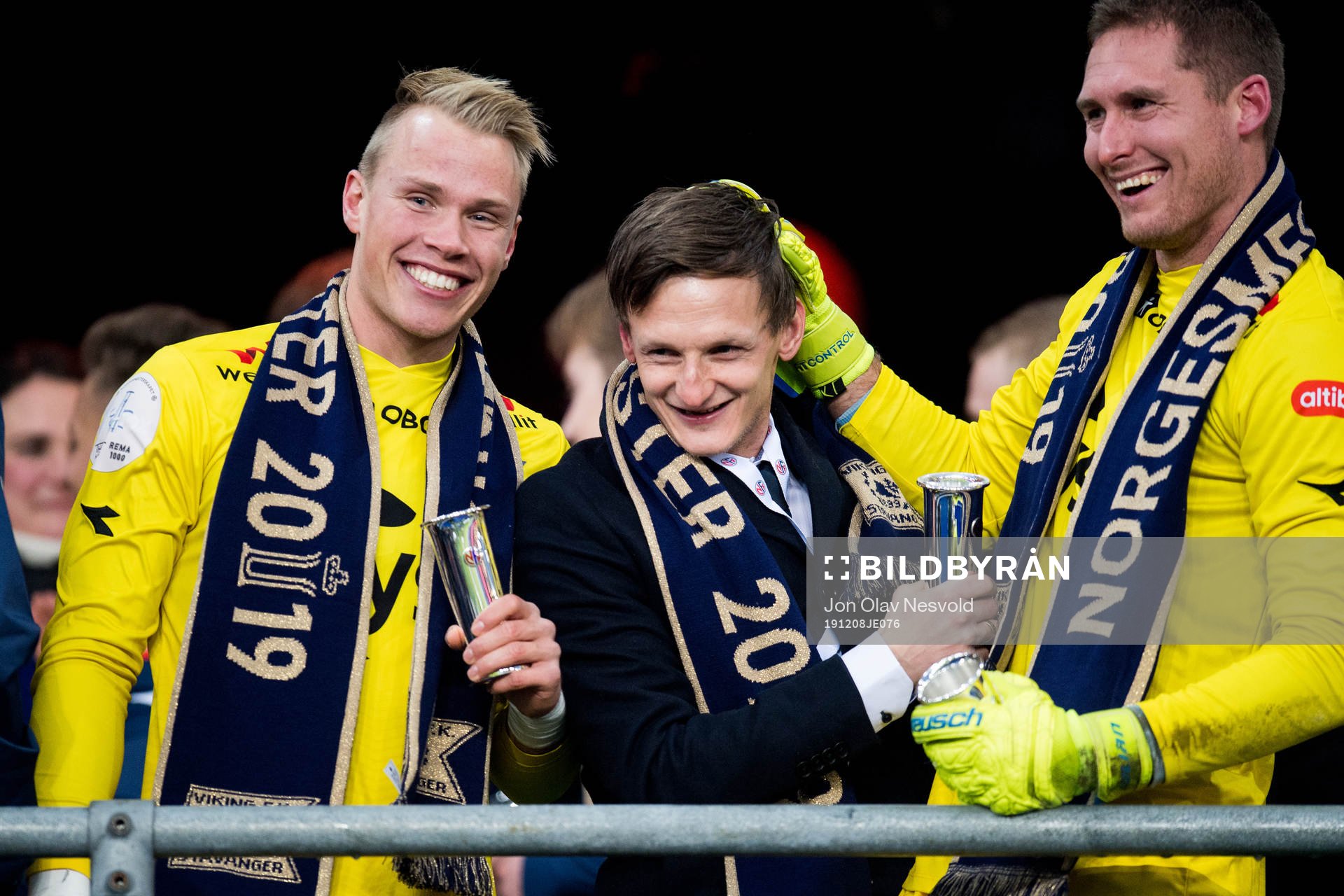 Goalkeeper Amund Wichne, André Danielsen and goalkeeper