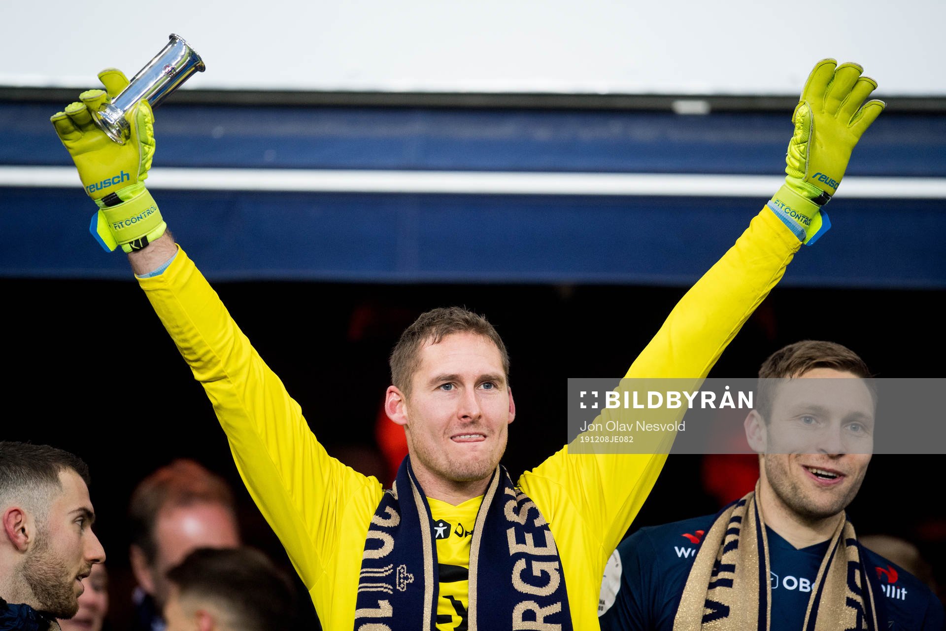 Goalkeeper Iven Austbø of Viking celebrates