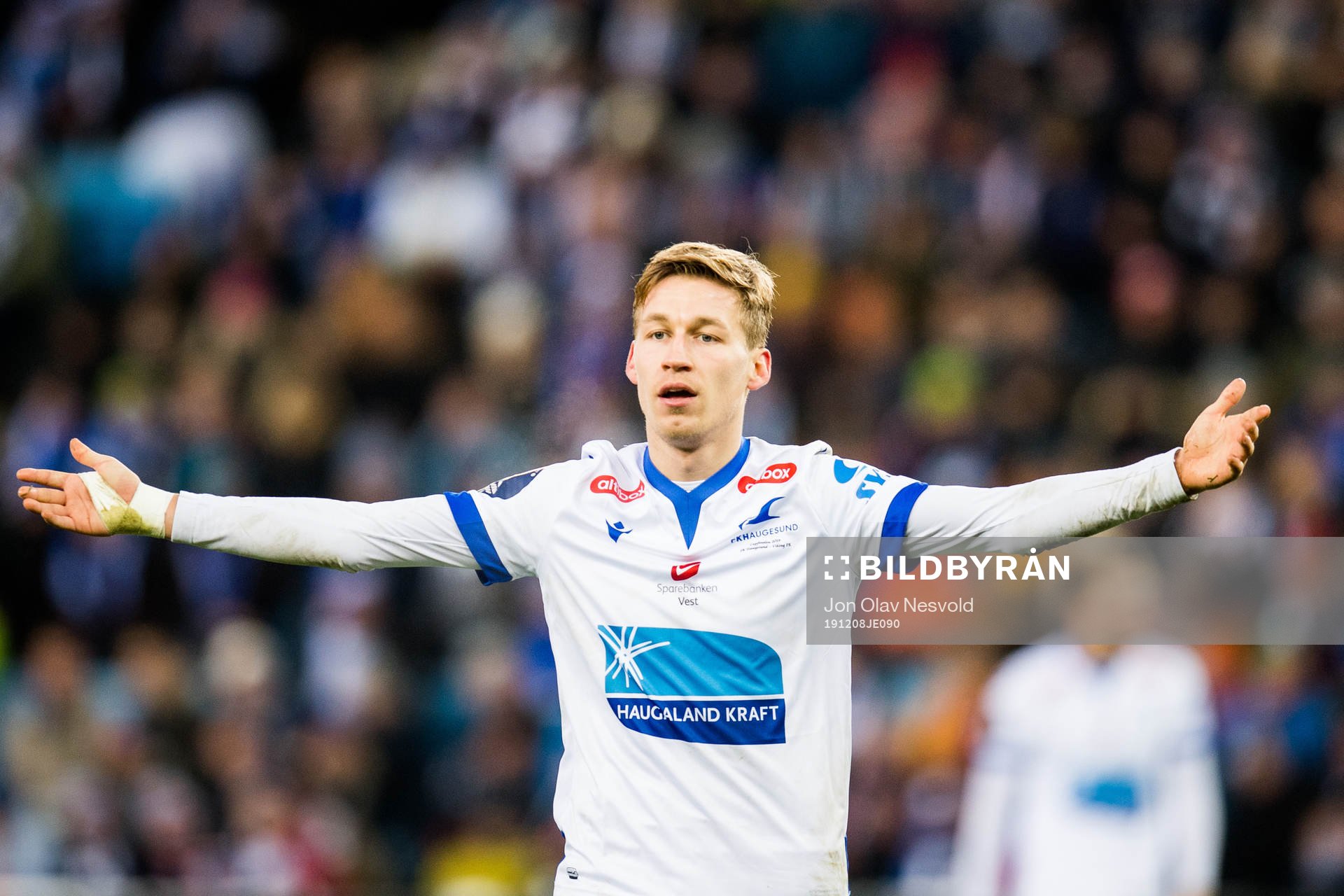 Niklas Sandberg of Haugesund reacts during the cup final between Haugesund and Viking on December 8, 2019 in Oslo.