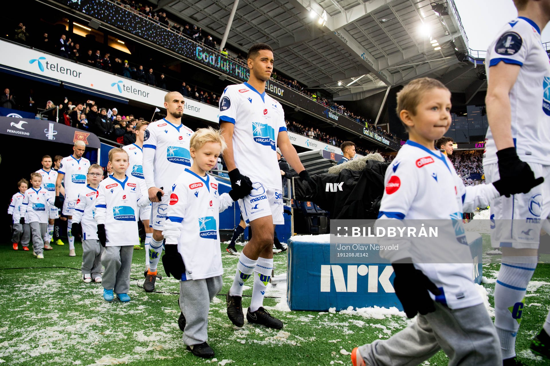 Bruno Leite of Haugesund enters the pitch