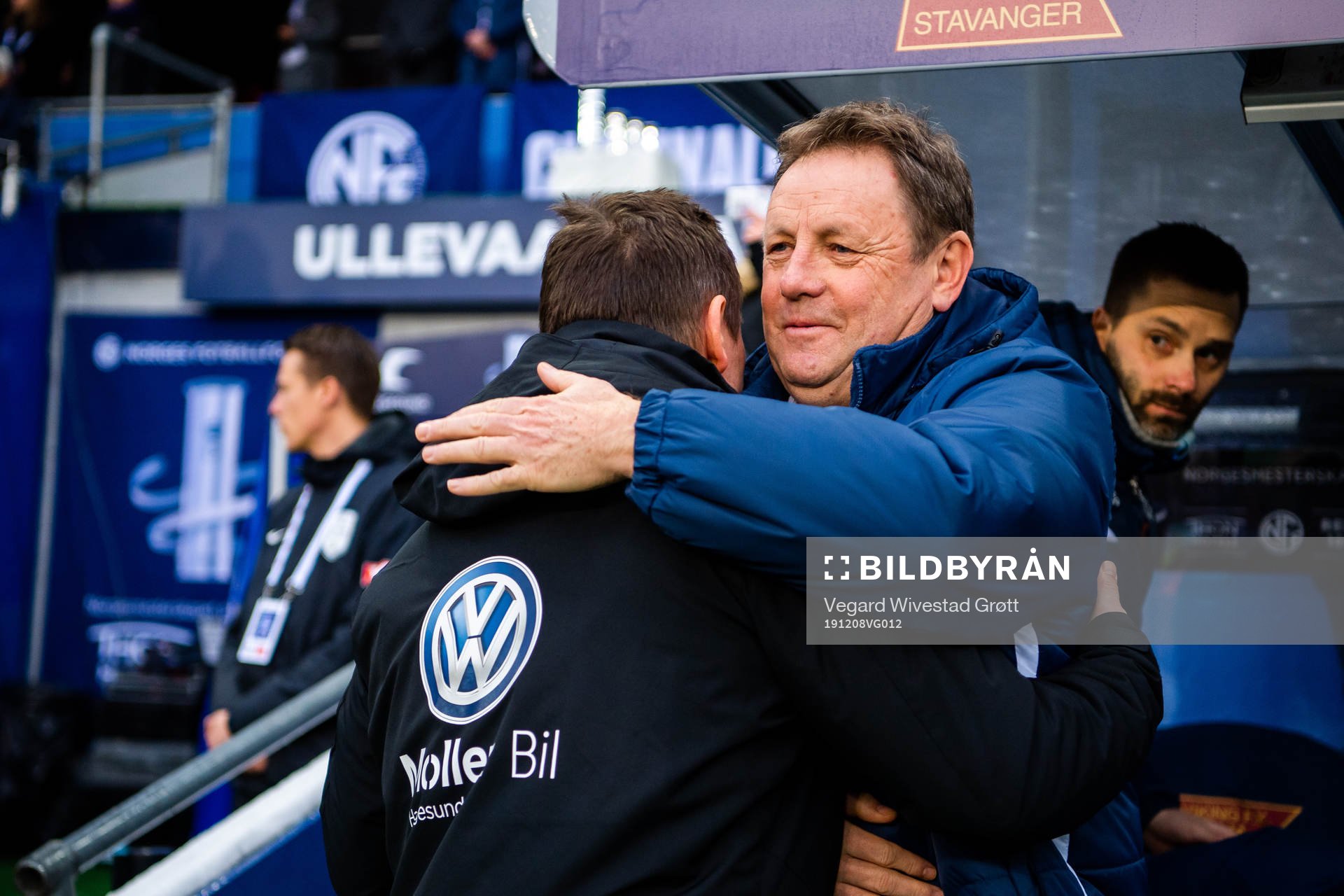 Jostein Grindhaug, head coach of Haugesund, and Bjarne