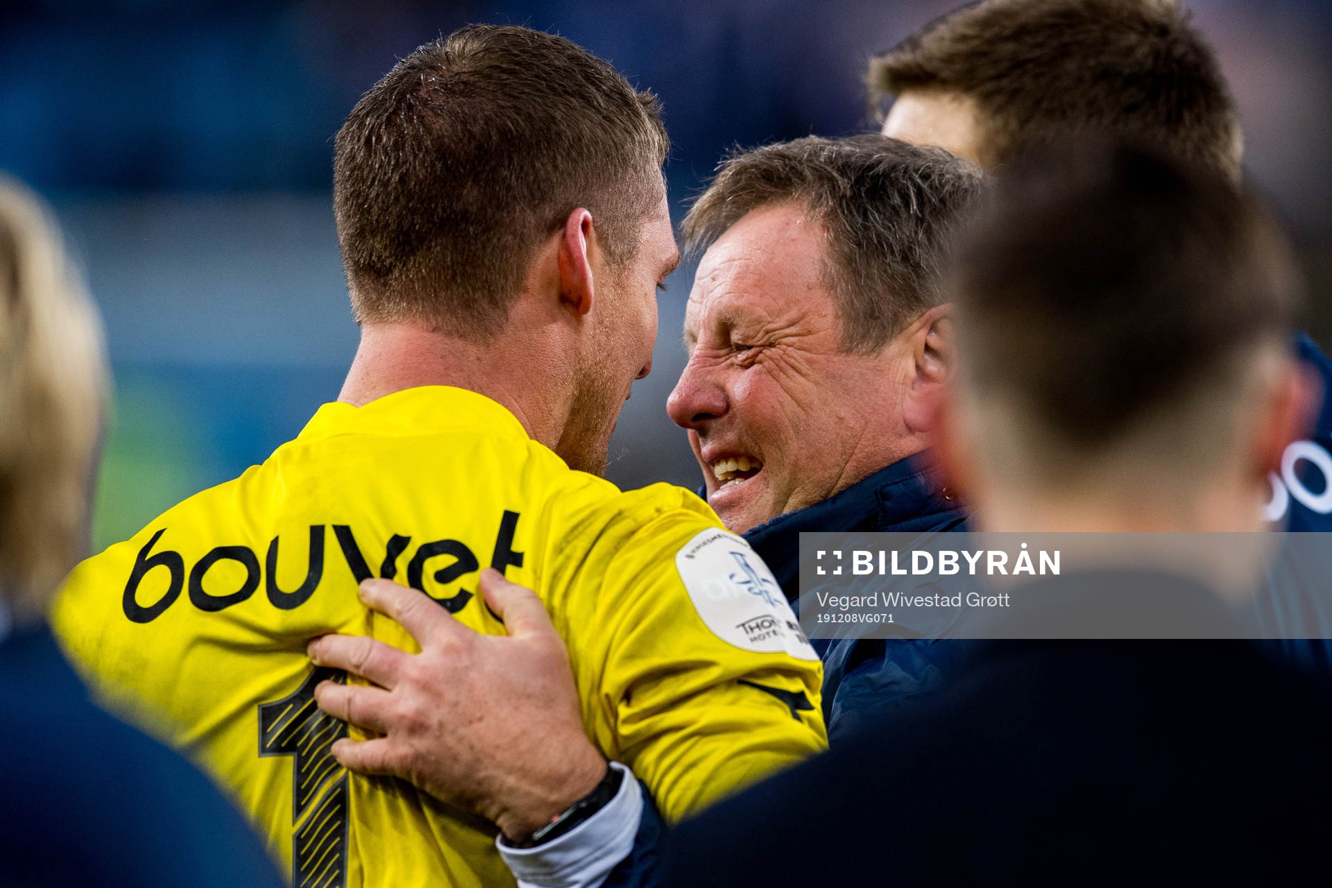 Goalkeeper Iven Austbø and Bjarne Berntsen, head coach of