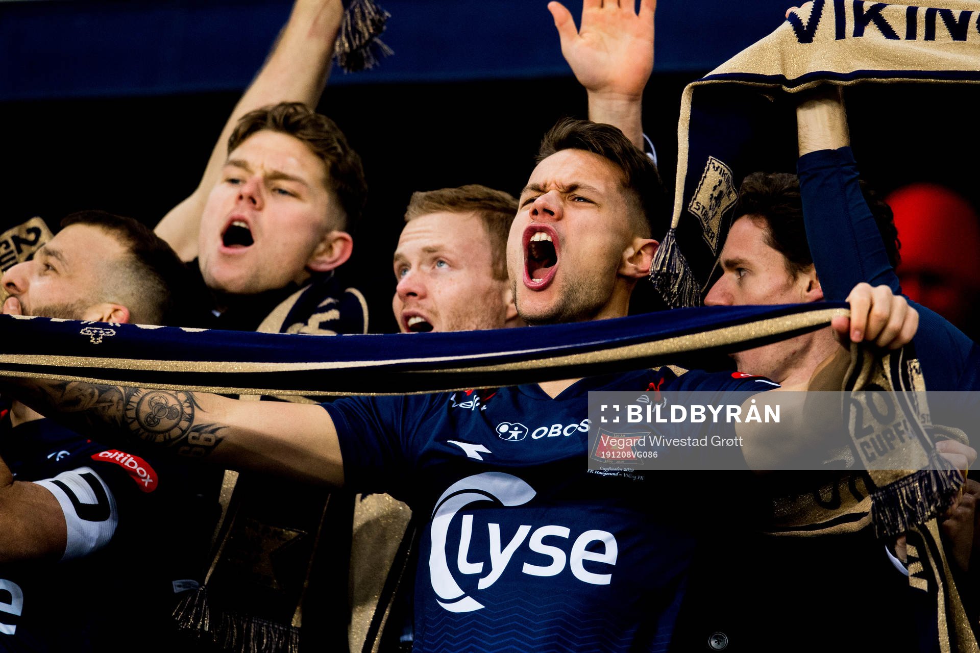 Tord Johnsen Salte of Viking celebrates