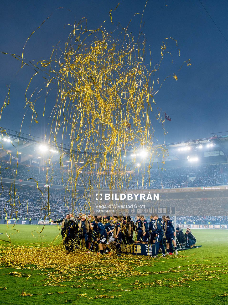 Players of Viking celebrate