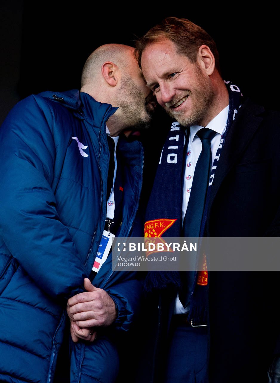 Stig Christiansen and Rune Bertelsen of Viking in the stands