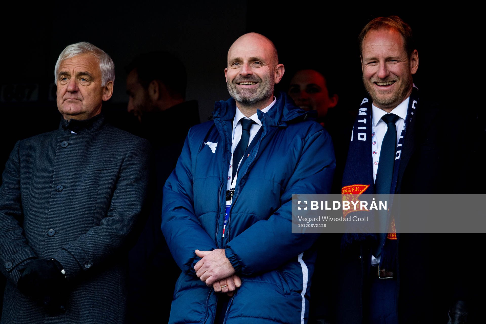 Stig Christiansen and Rune Bertelsen of Viking in the stands