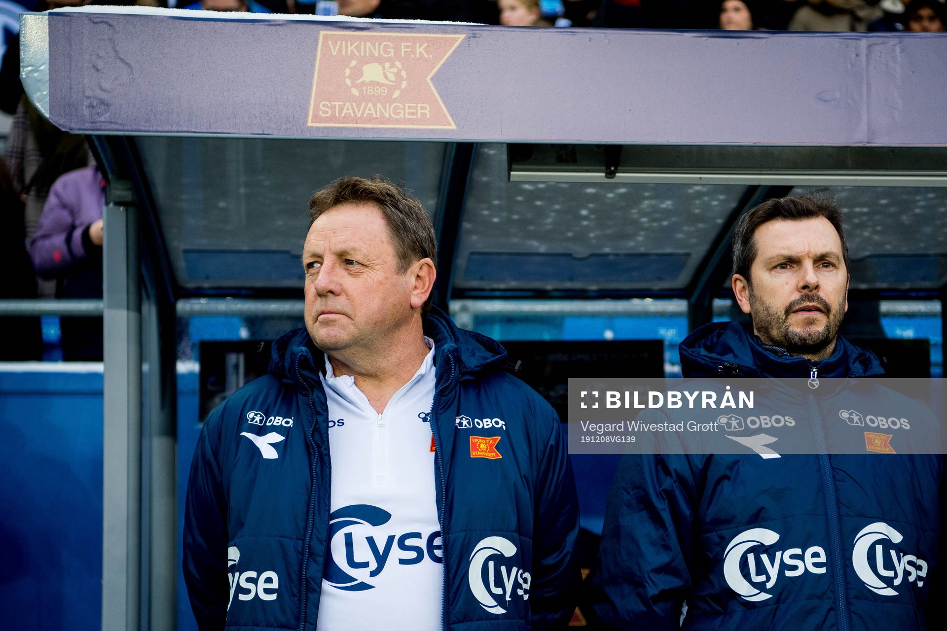Bjarne Berntsen, head coach of Viking, and Bjarte Lunde