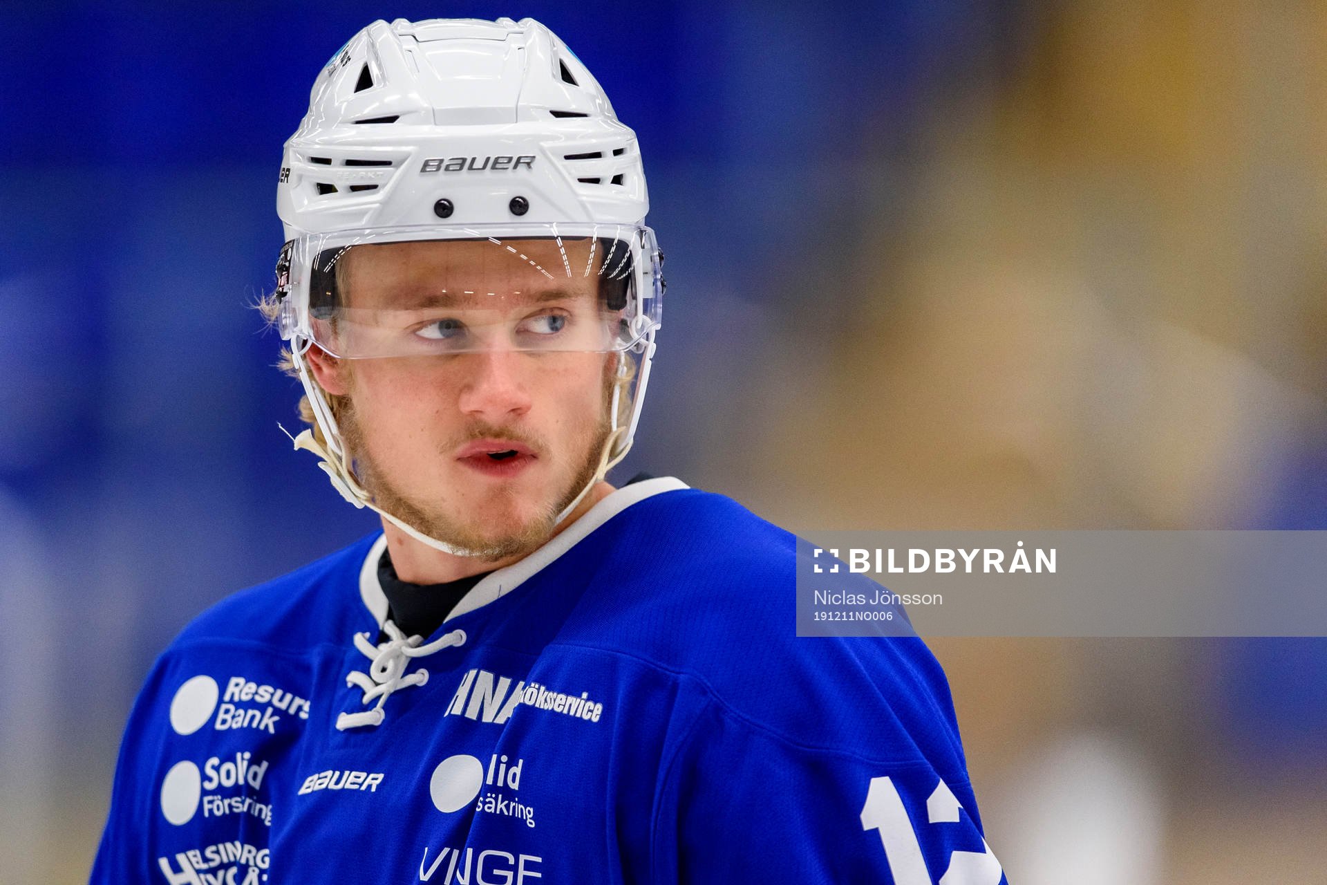 Jonstorps Casper åkesson innan  ishockeymatchen i