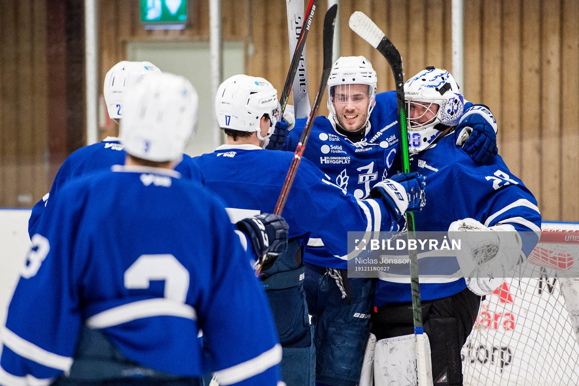 Jonstorps Julius Falkenbäck Bergkvist och målvakt Viktor