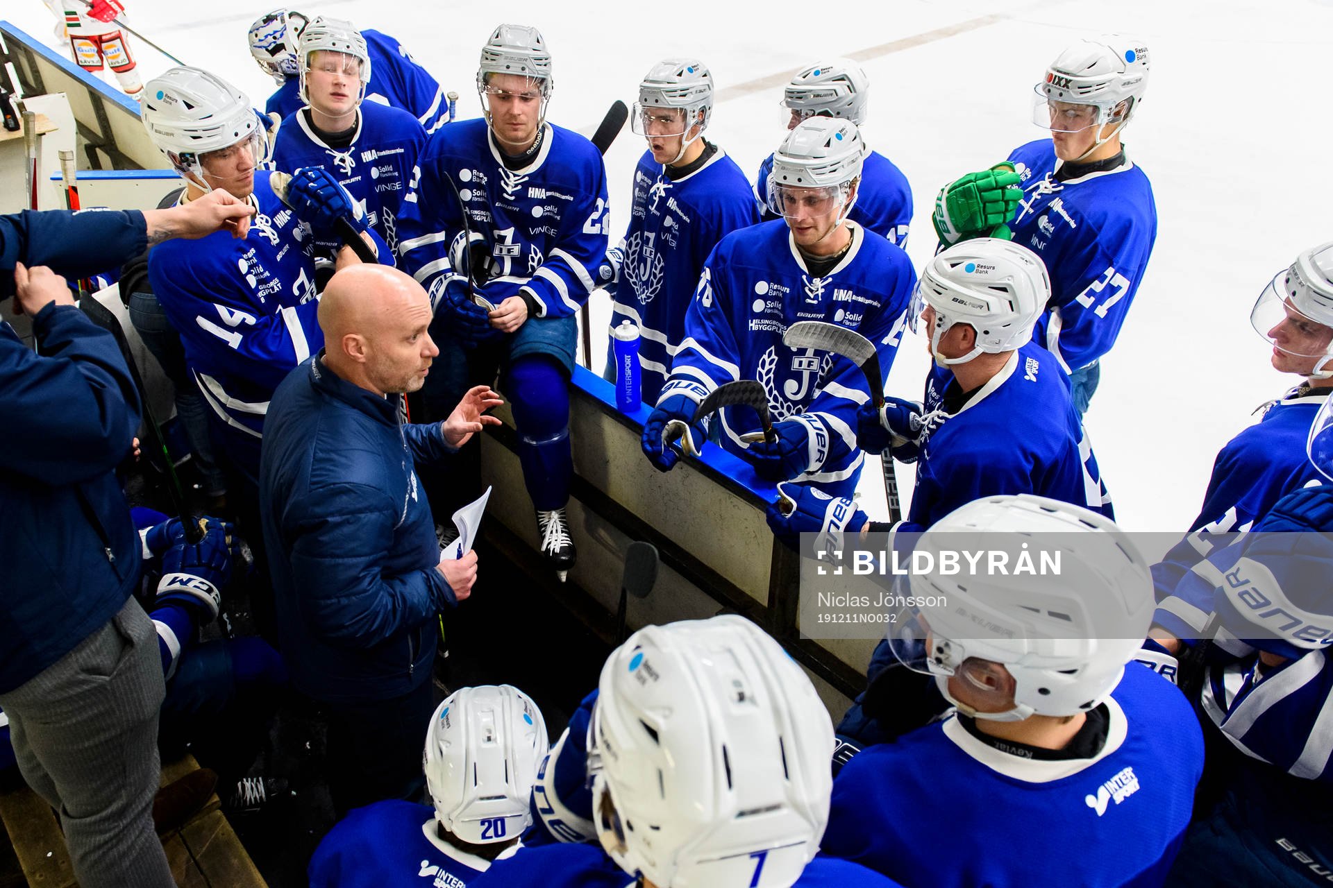 Jonstorps tränare Tim Brithén och spelare