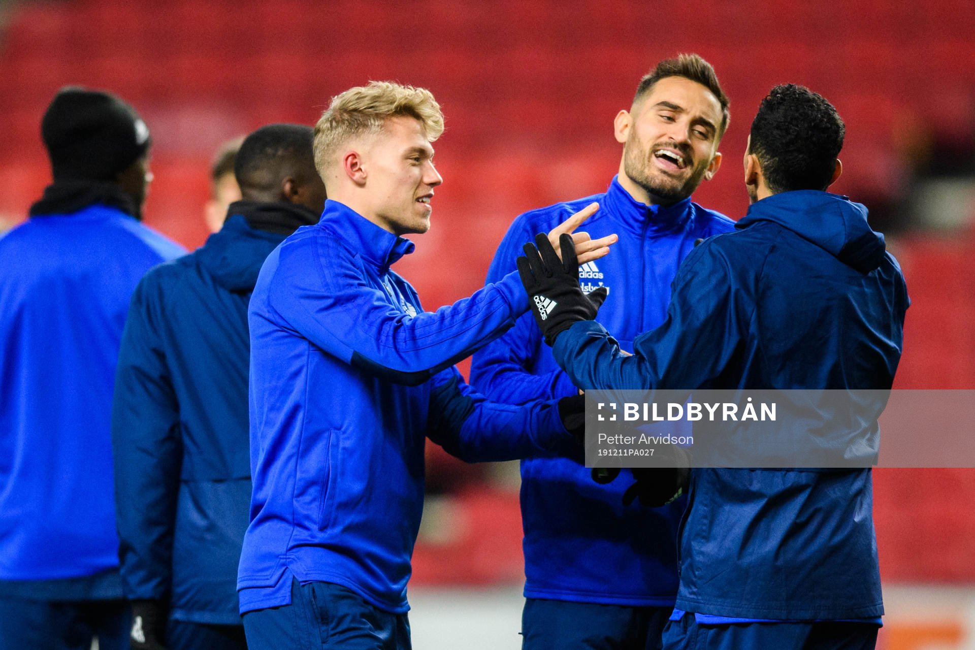 Viktor Fischer and Sotirios Papagiannopoulos of FC