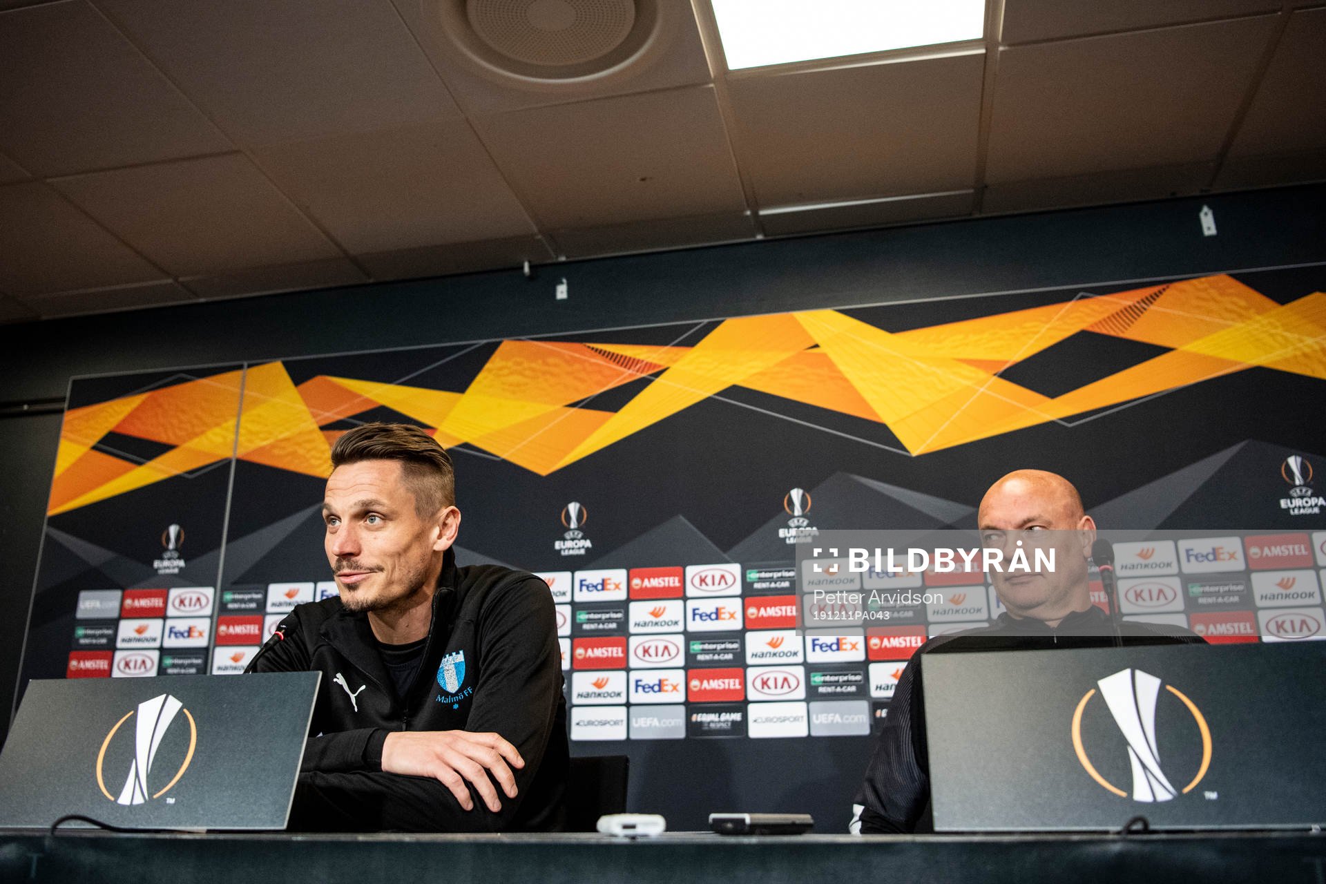 Markus Rosenberg and Uwe Rösler, head coach of Malmö FF
