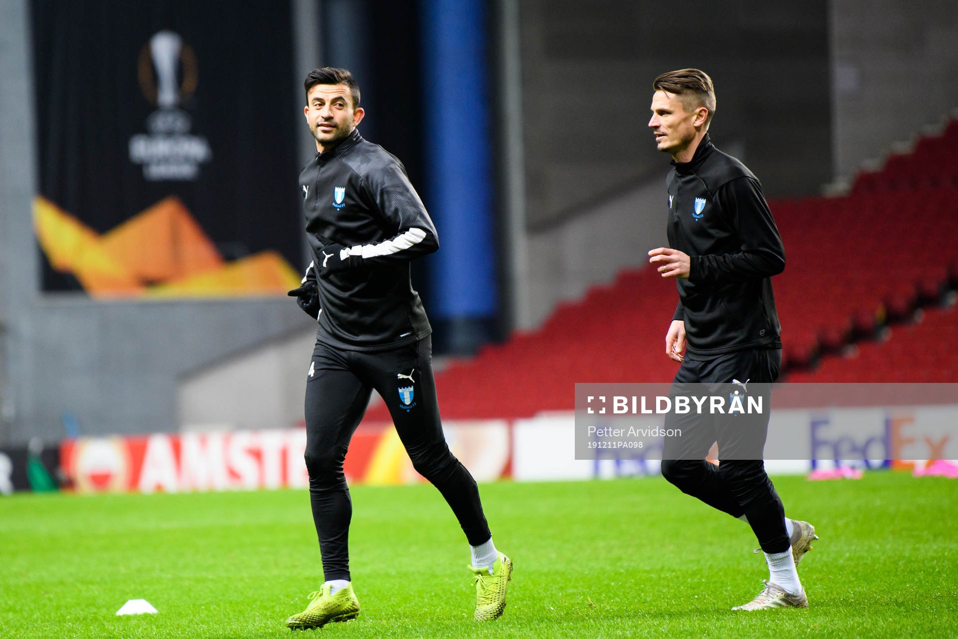 Behrang Safari and Markus Rosenberg of Malmö FF