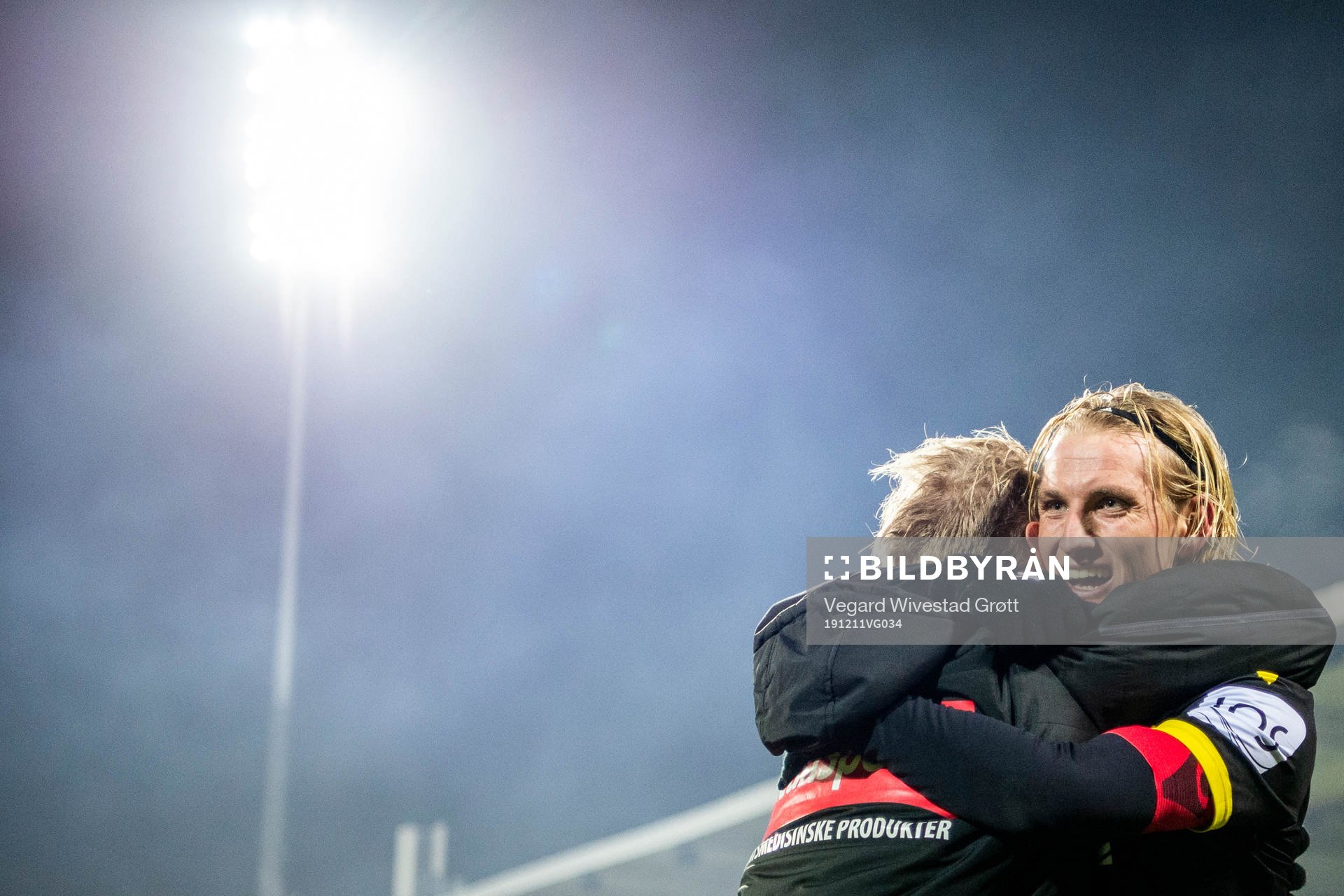 Erlend Segberg of Start celebrates