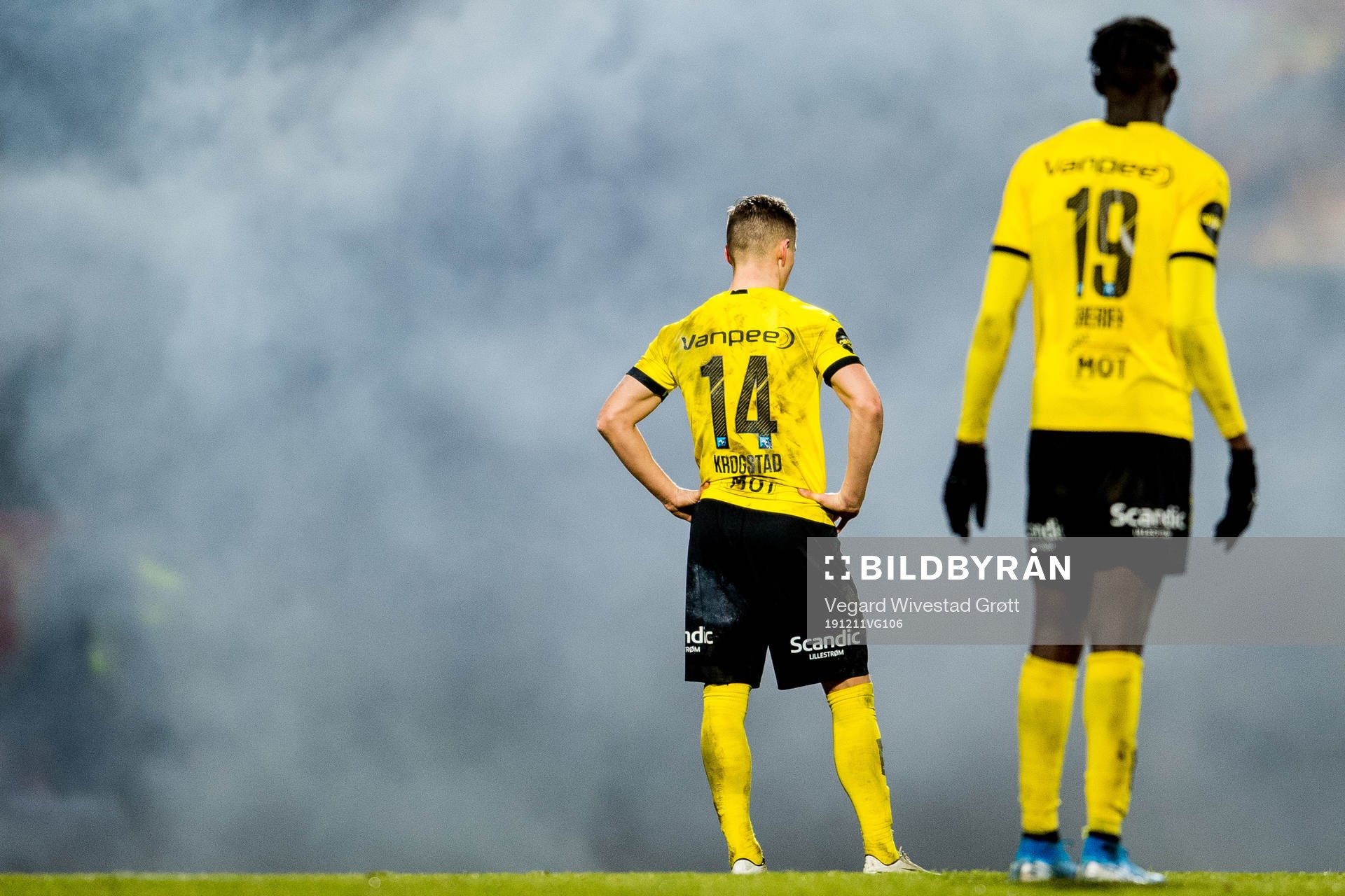 Fredrik Krogstad of Lillestrøm looks dejected