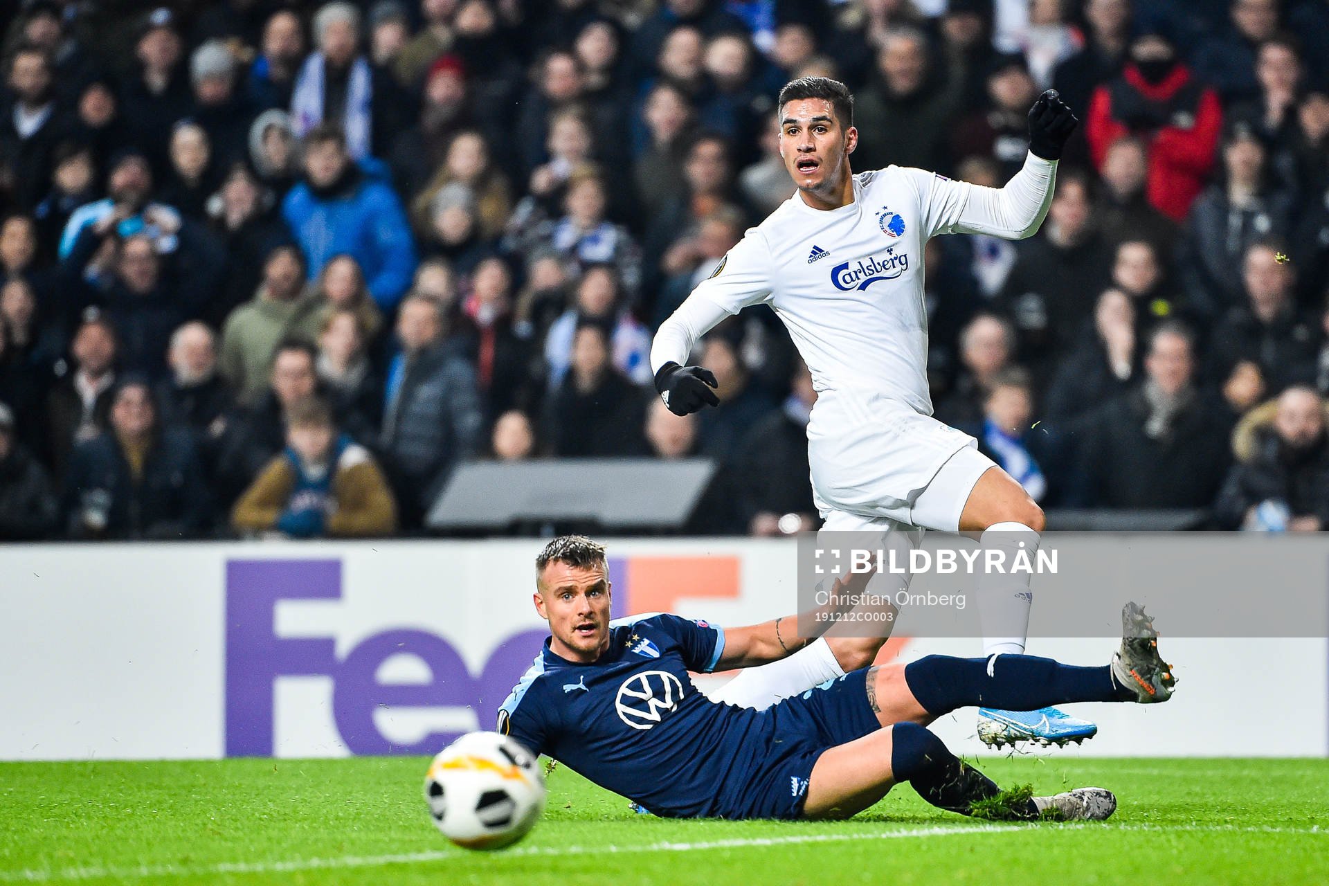 Eric Larsson of Malmö FF and Pieros Sotiriou of FC
