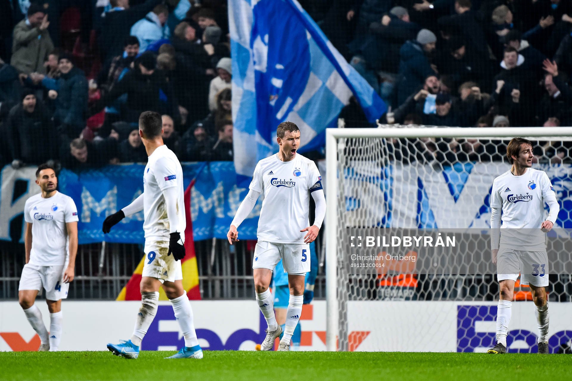 Andreas Bjelland of FC Köpenhamn reacts