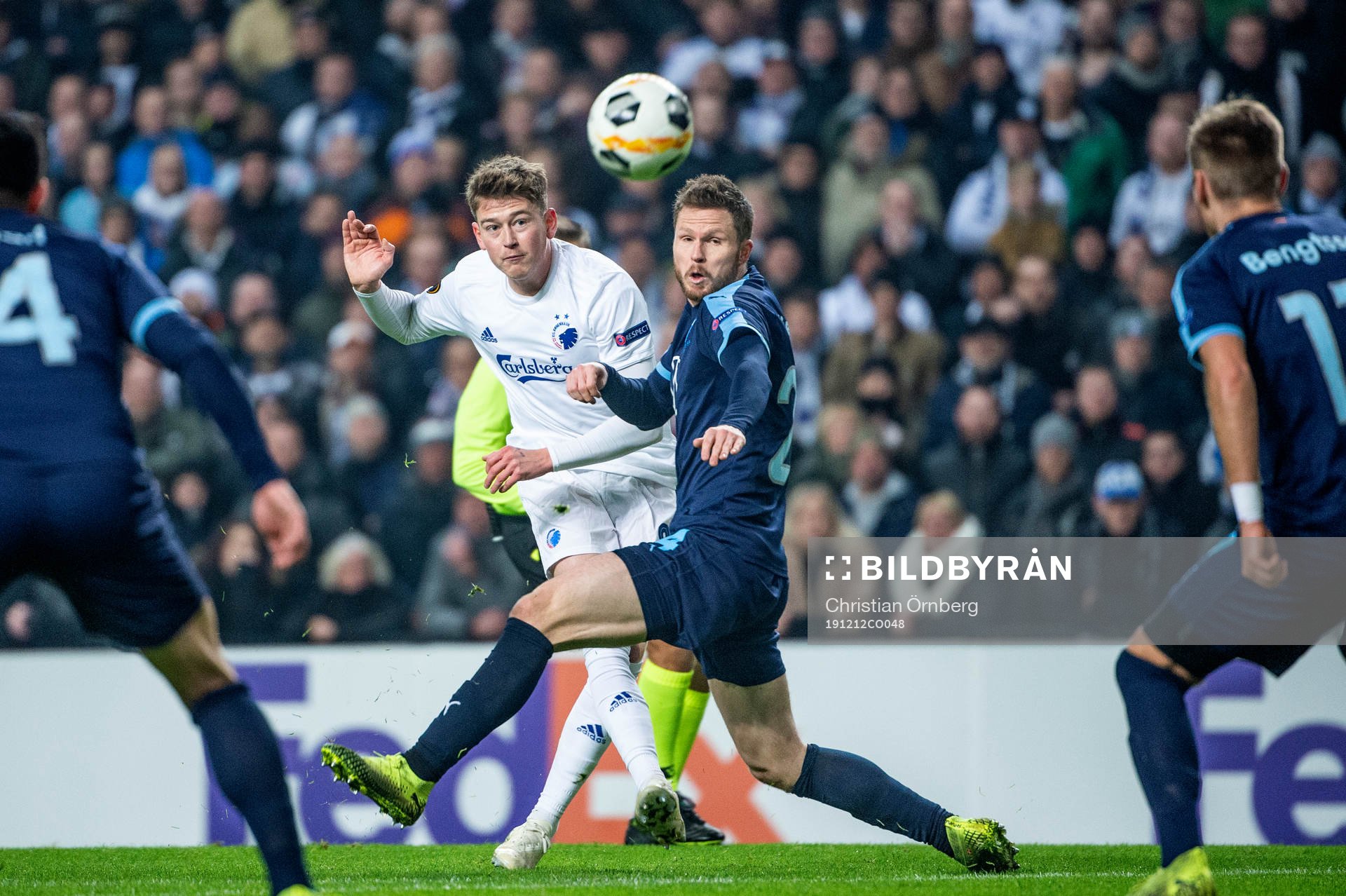 Nicolaj Thomsen of FC Köpenhamn and Lasse Nielsen of