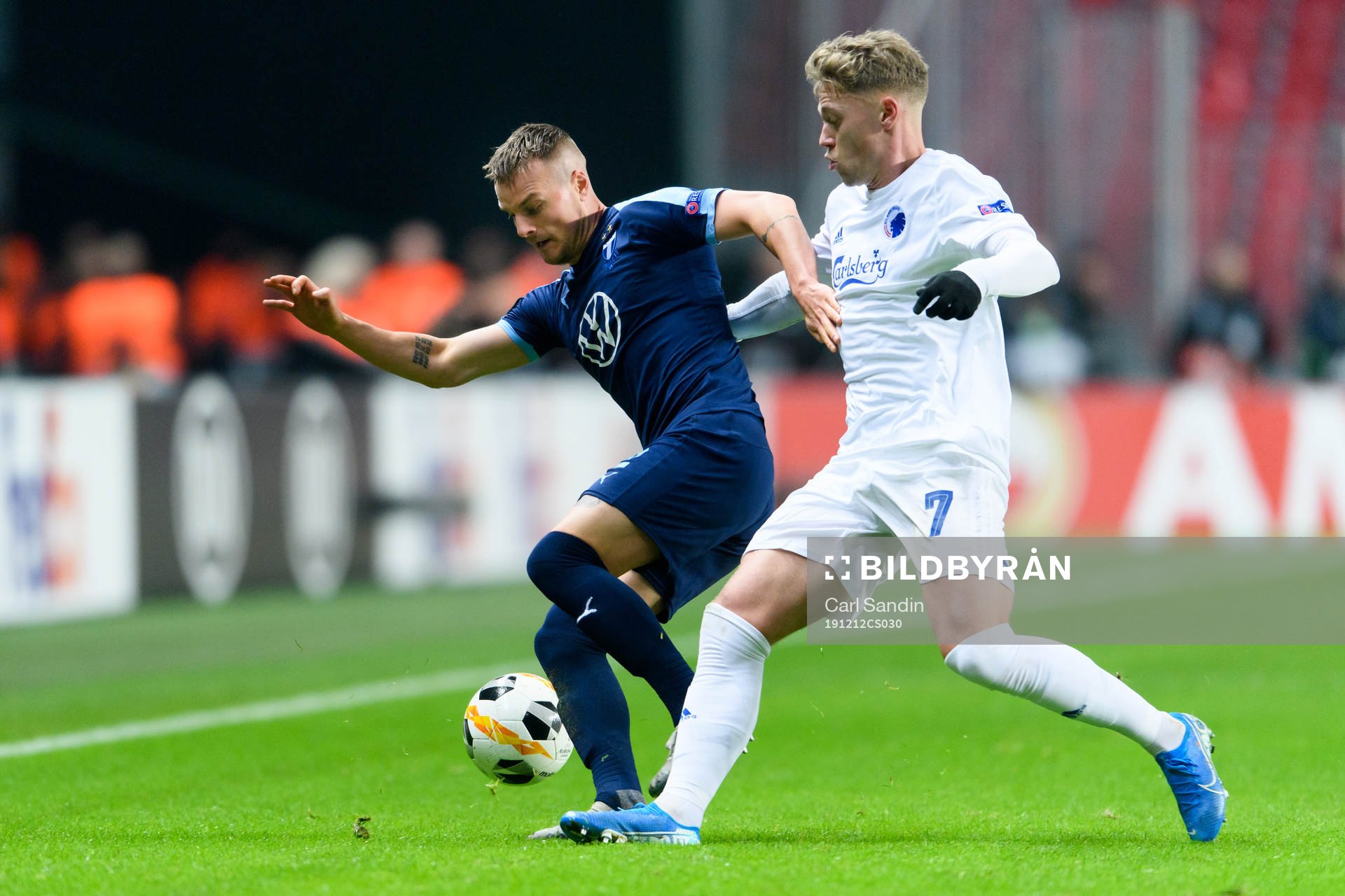 Eric Larsson of Malmö FF and Viktor Fischer of FC