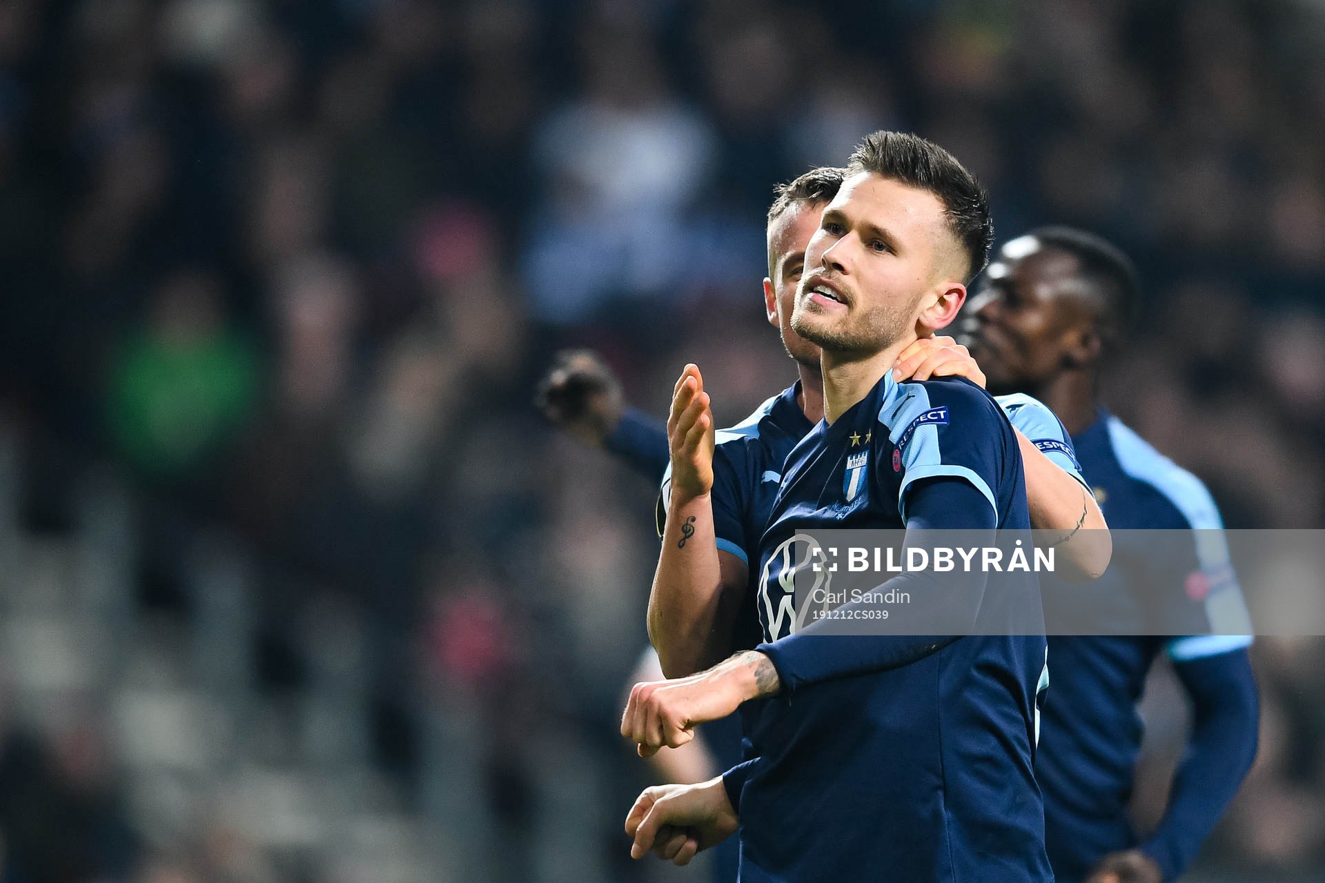 Arnor Traustason of Malmö FF celebrates the 0-1 goal
