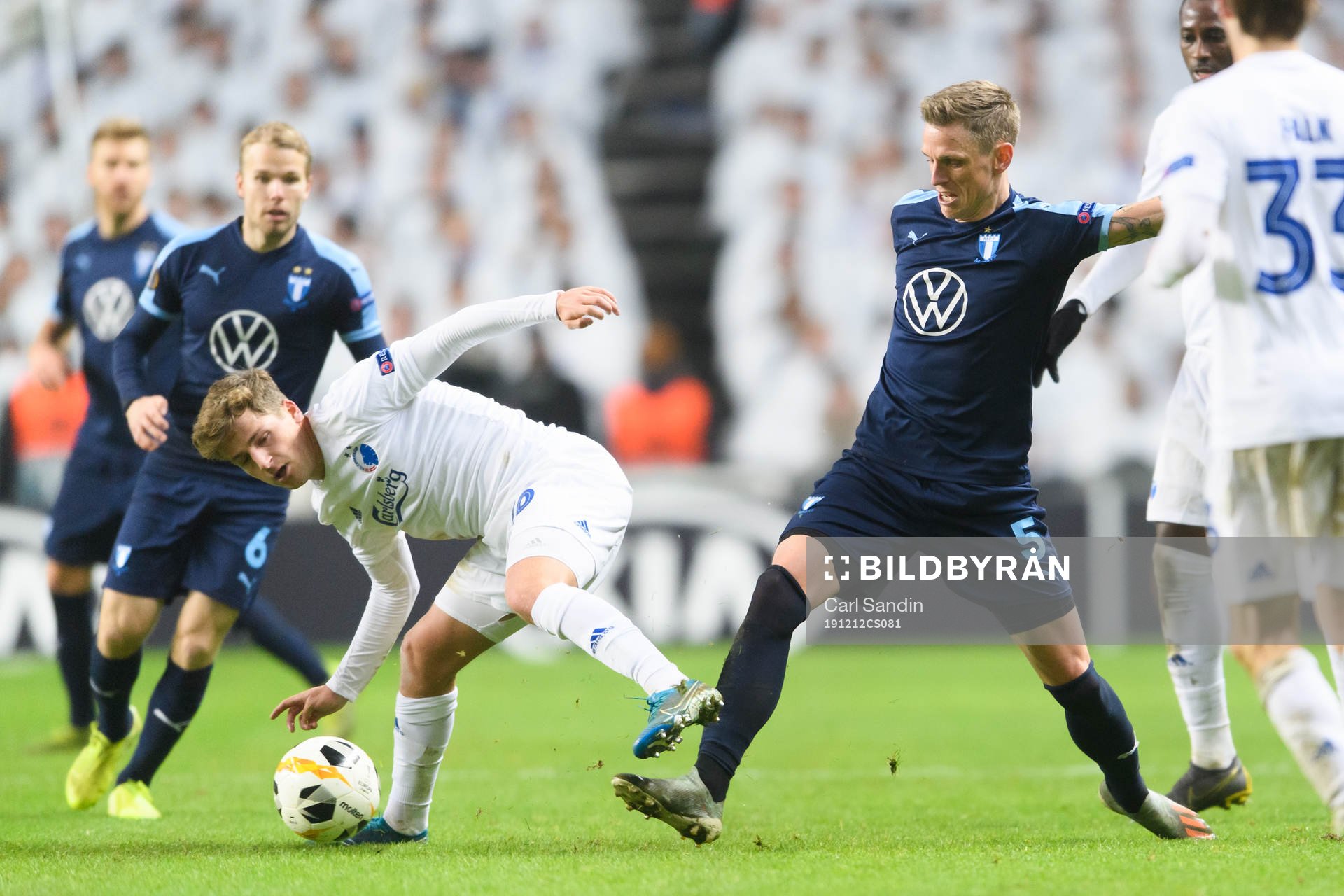 Carlo Holse of FC Köpenhamn and Sören Rieks of Malmö FF