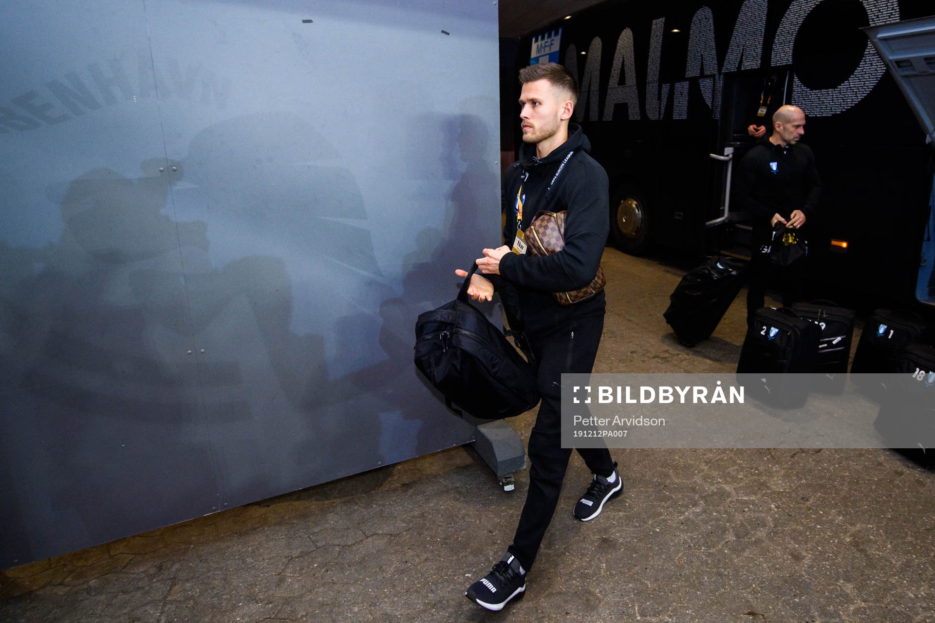 Arnor Traustason of Malmö FF arrives prior to the Europa