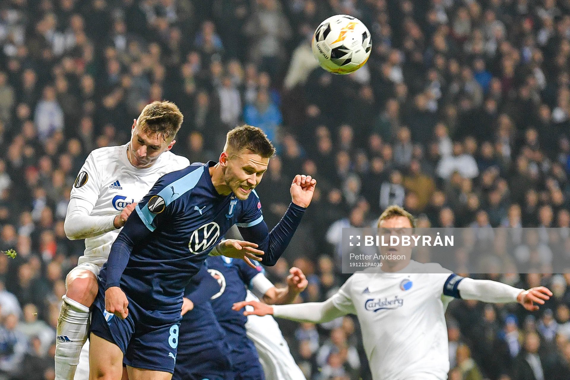 Guillermo Varela of FC Köpenhamn and Arnor Traustason of
