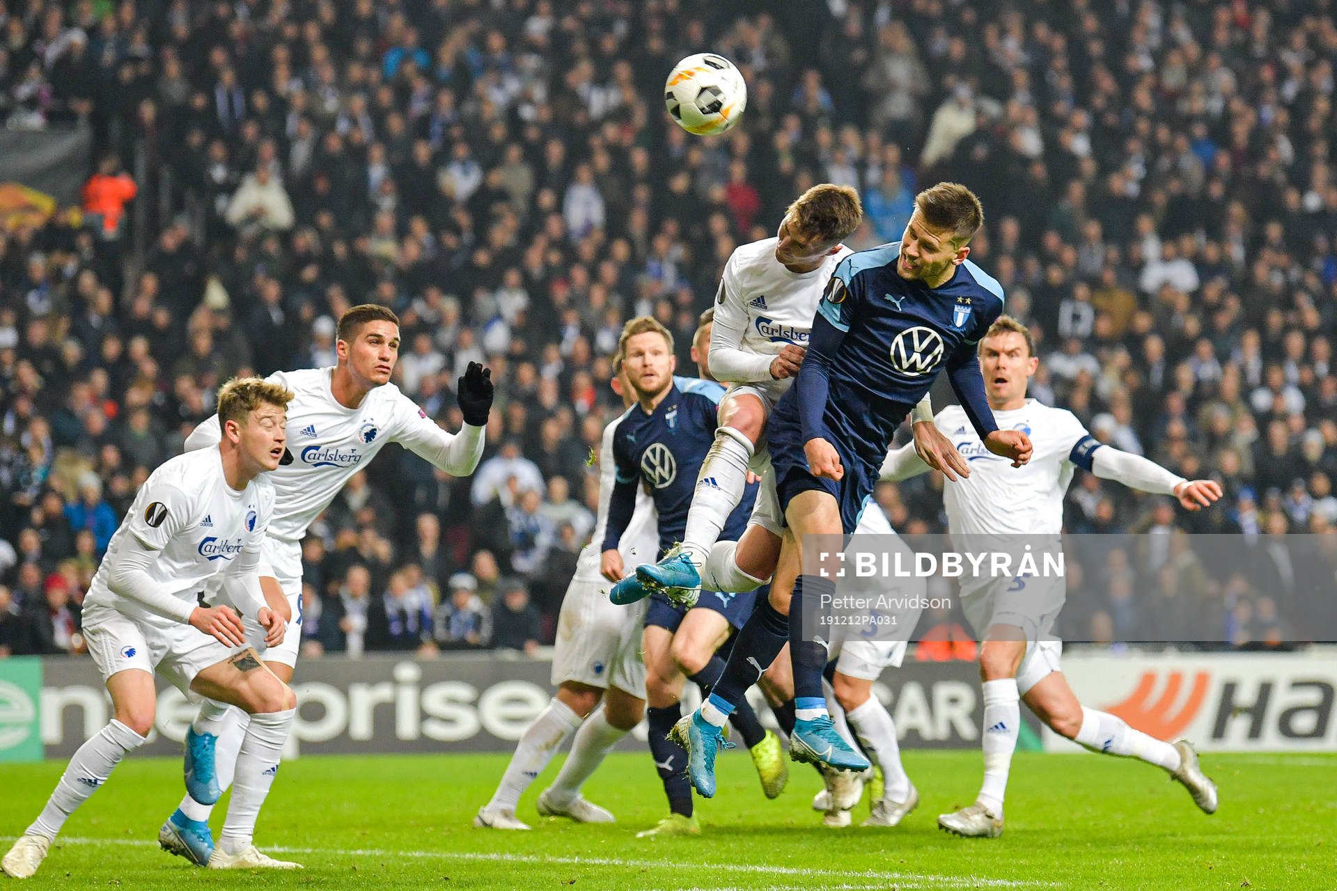 Guillermo Varela of FC Köpenhamn and Arnor Traustason of