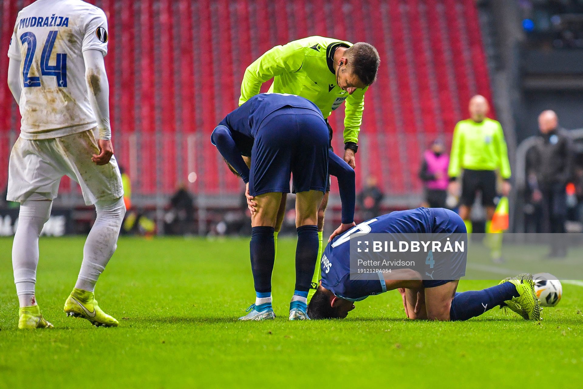 Behrang Safari of Malmö FF in pain